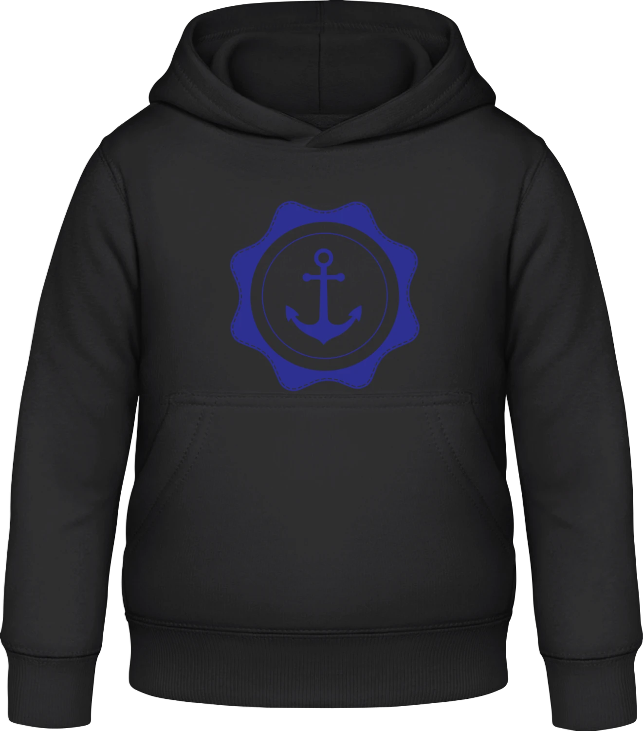 Anchor Logo - Black Awdis Hoodie Kids - Front