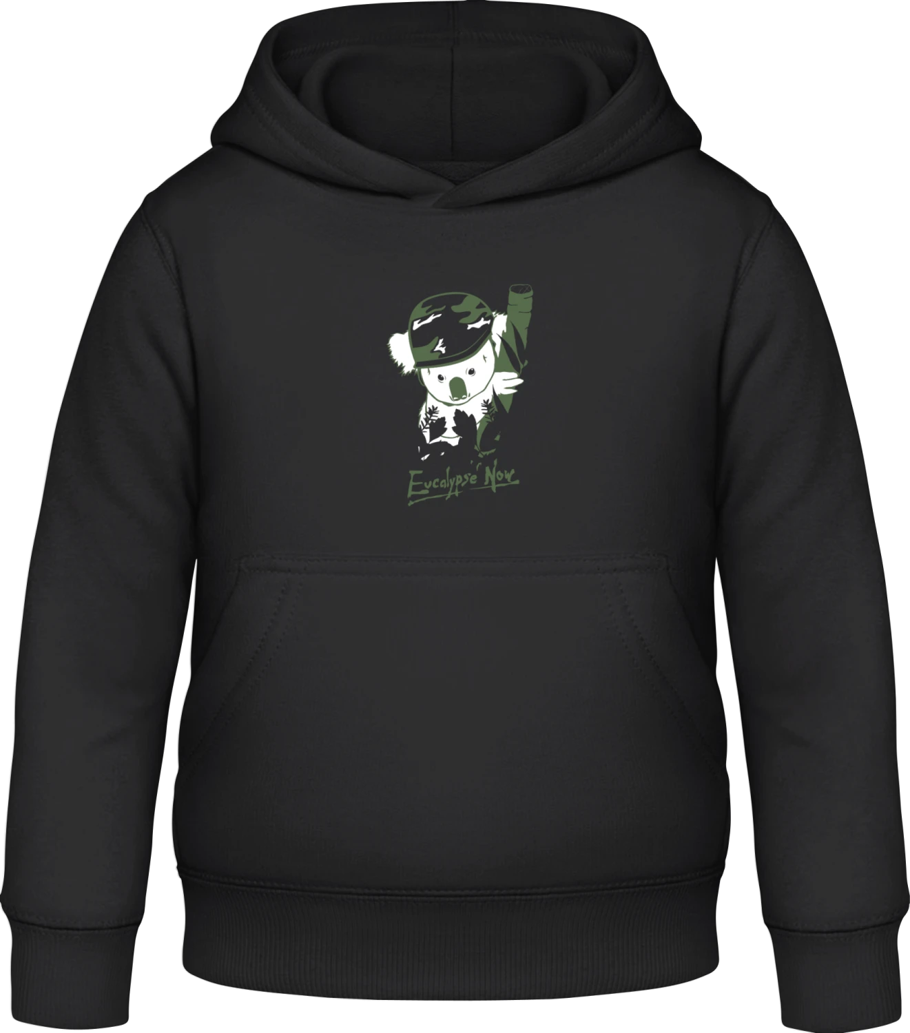 Eucalypse Now - Black Awdis Hoodie Kids - Front