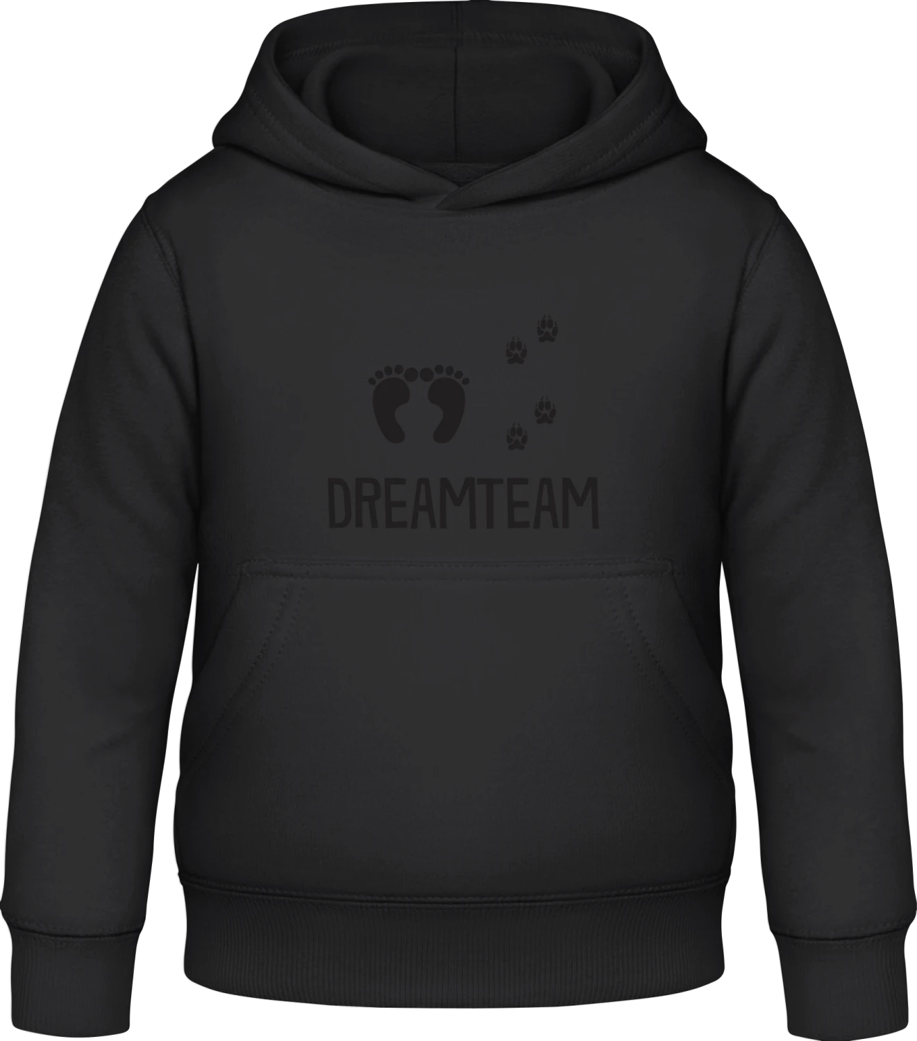 Dreamteam Pet - Black Awdis Hoodie Kids - Front