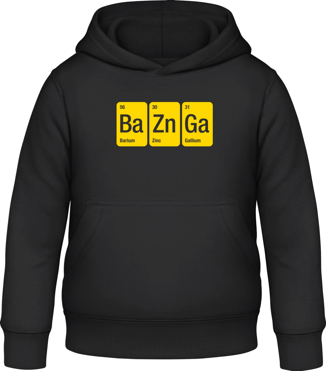 Bazinga - Black Awdis Hoodie Kids - Front