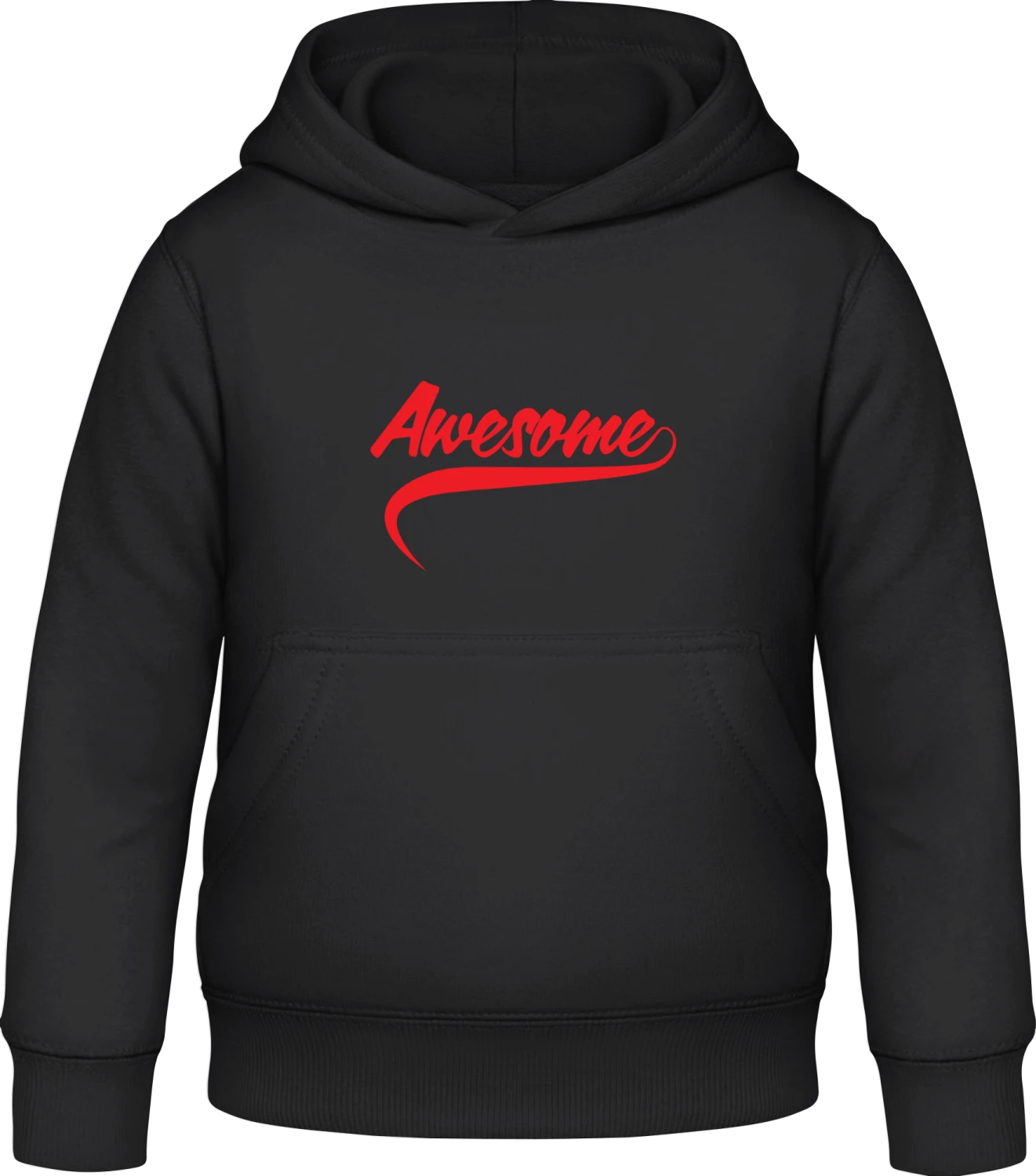 Awesome Slogan - Black Awdis Hoodie Kids - Front