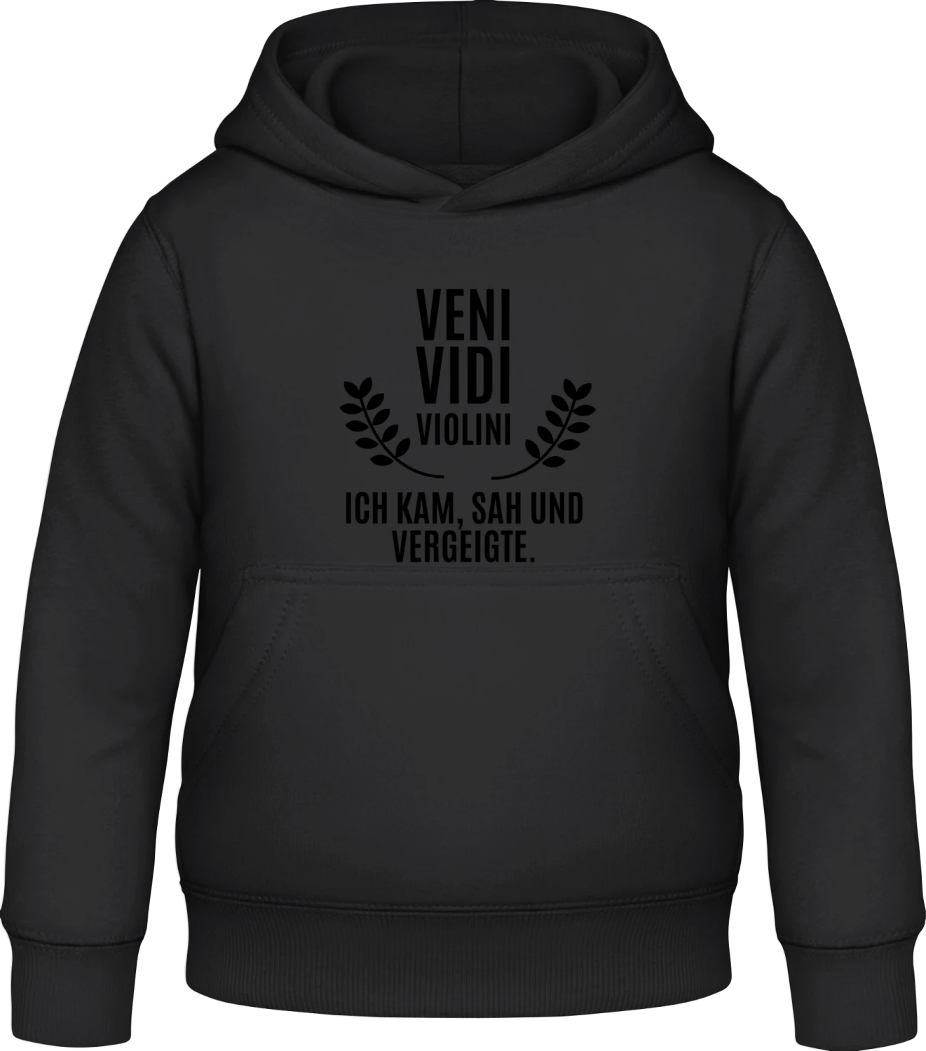 Ich kam, sah und vergeigte Schule - Black Awdis Hoodie Kids - Front