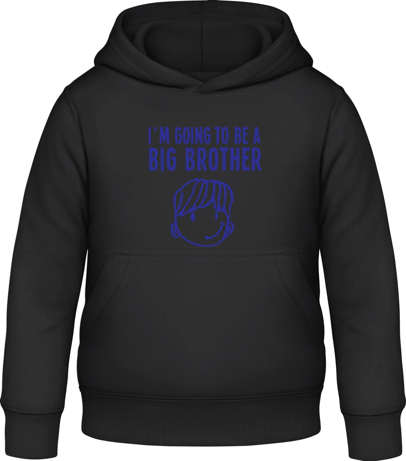 I'm going to be a big brother - Black Awdis Hoodie Kids - Front