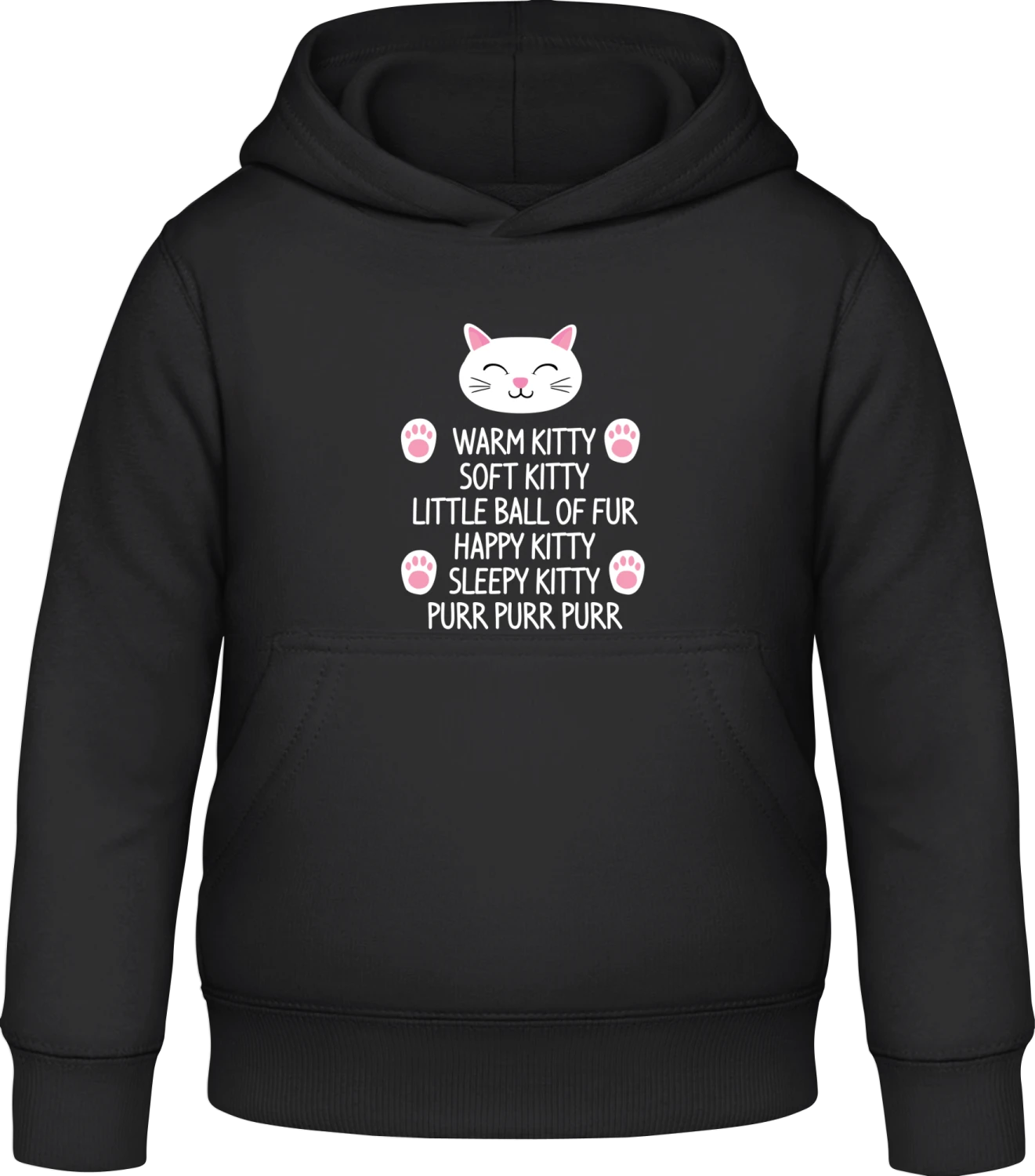 Soft Kitty Warm Kitty Song - Black Awdis Hoodie Kids - Front