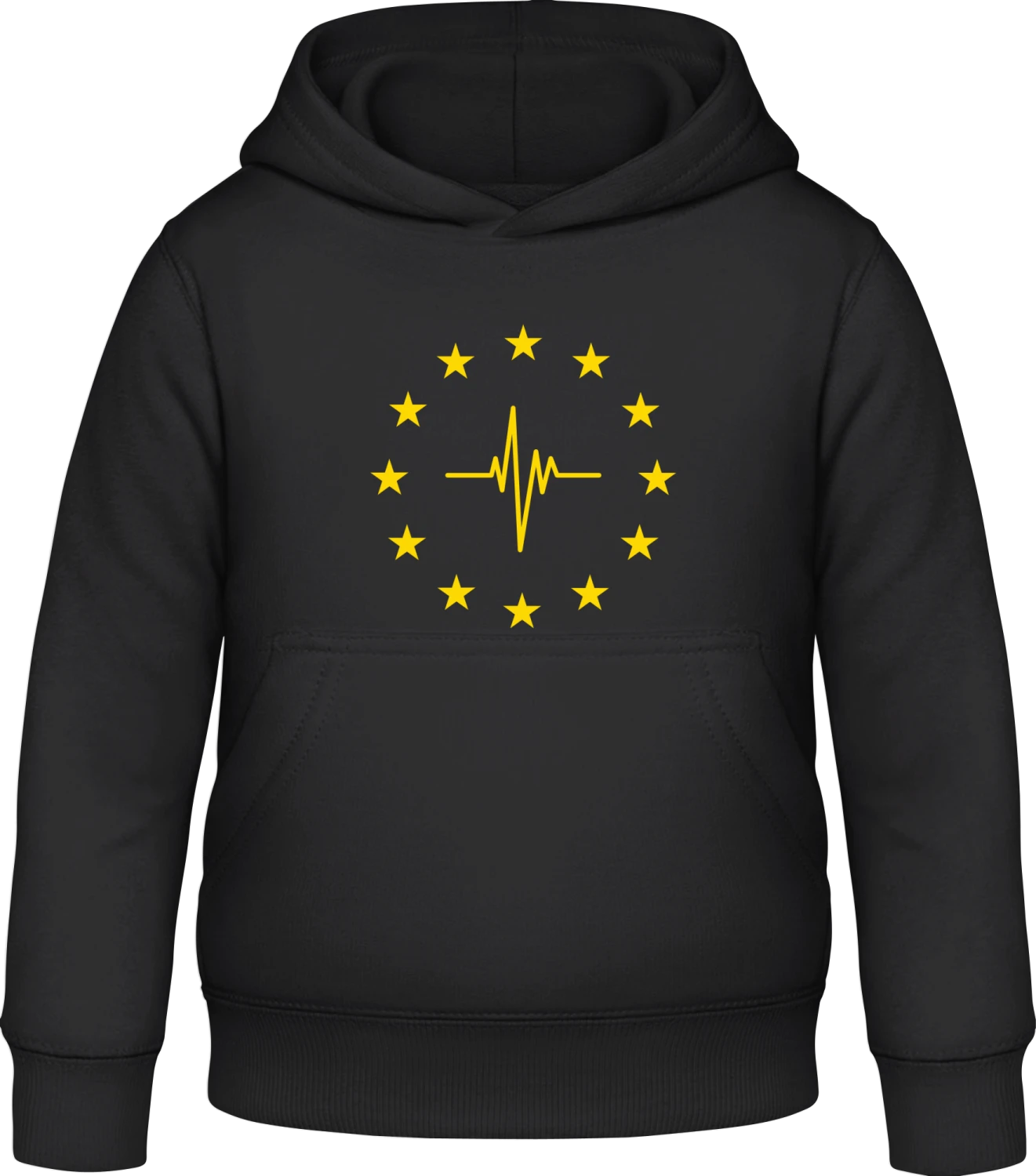 Europe Pulse - Black Awdis Hoodie Kids - Front