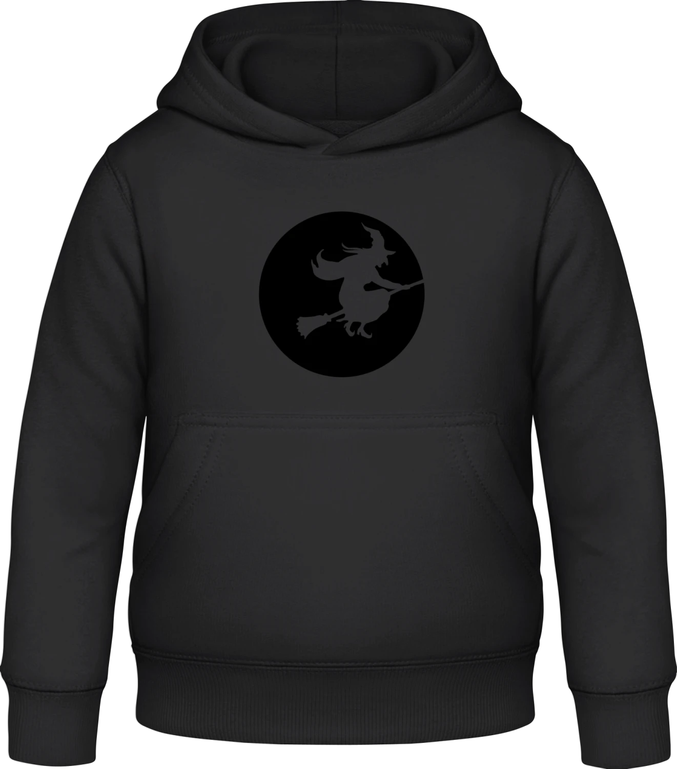 Witch Moon Silhouette - Black Awdis Hoodie Kids - Front