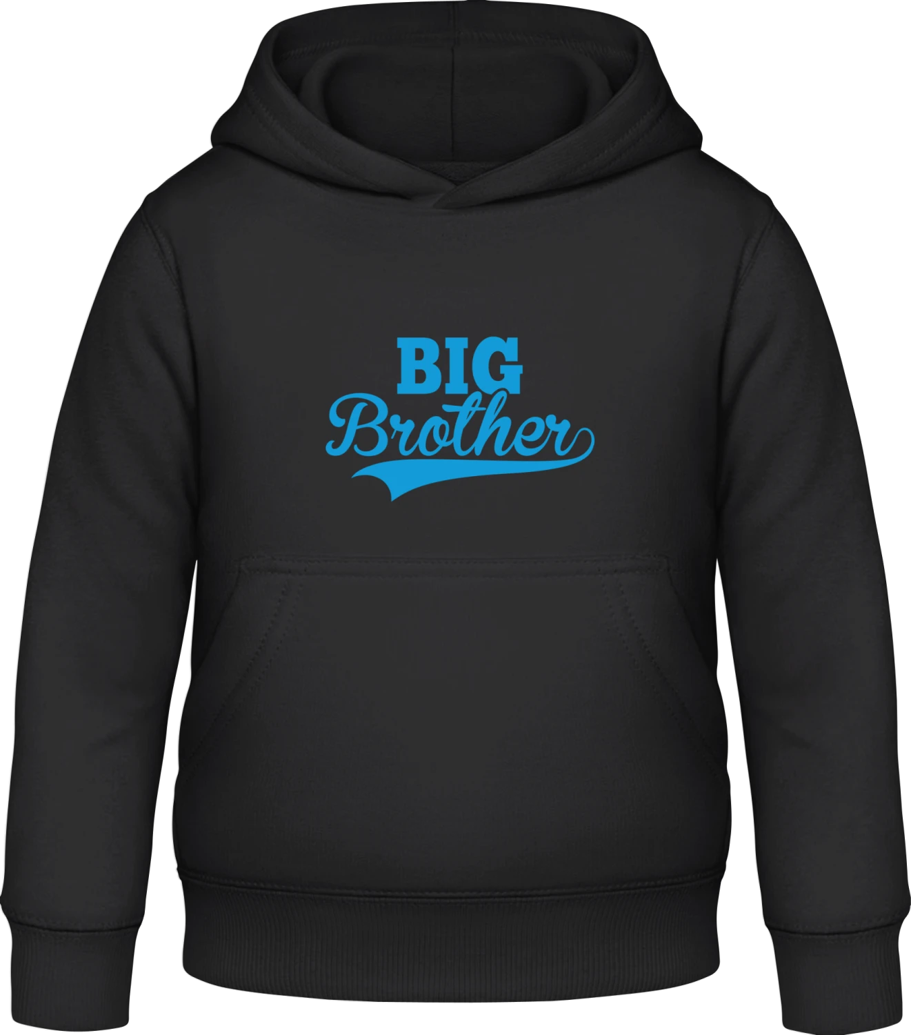 Big Brother Vintage - Black Awdis Hoodie Kids - Front