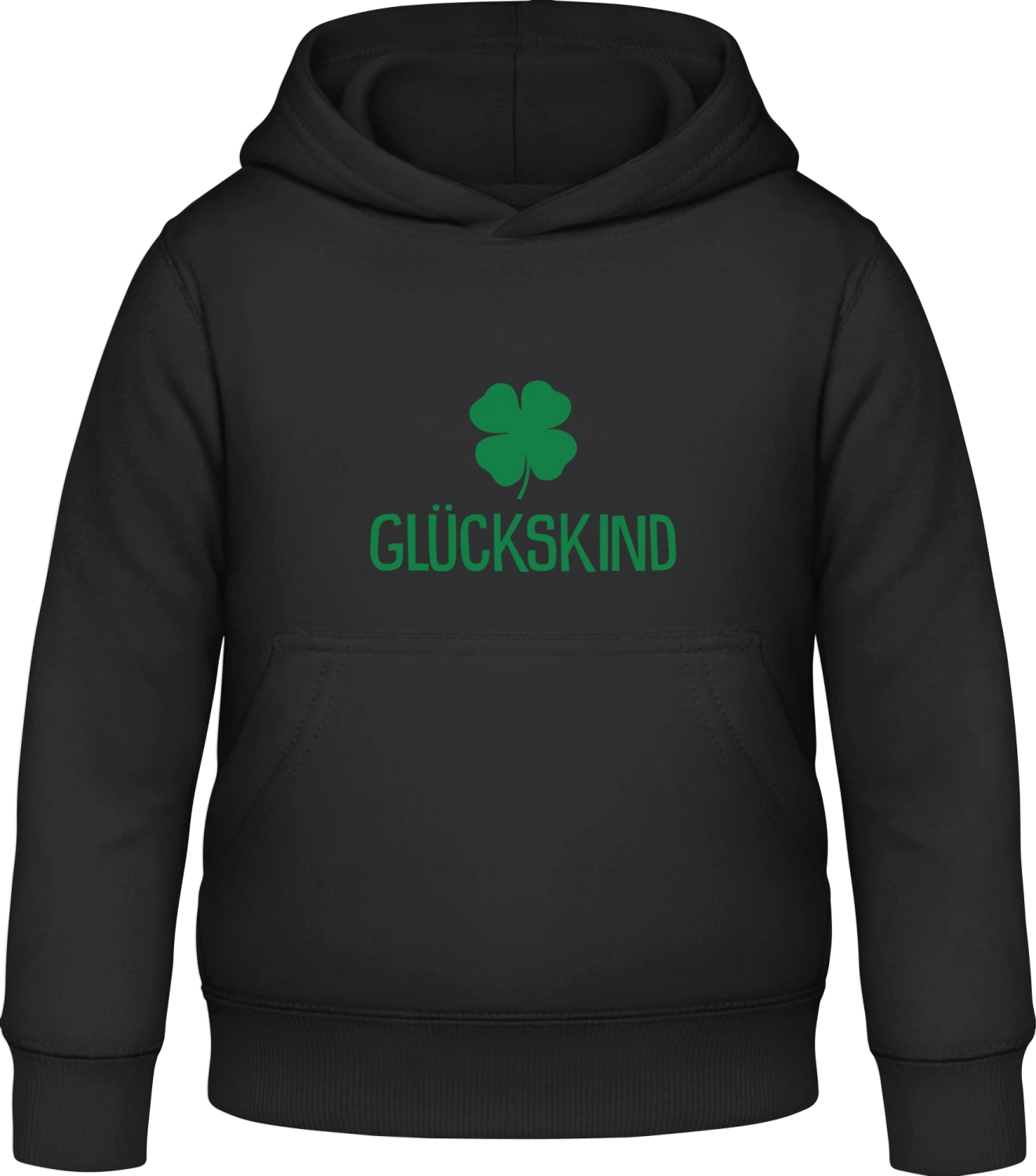 Glückskind - Black Awdis Hoodie Kids - Front