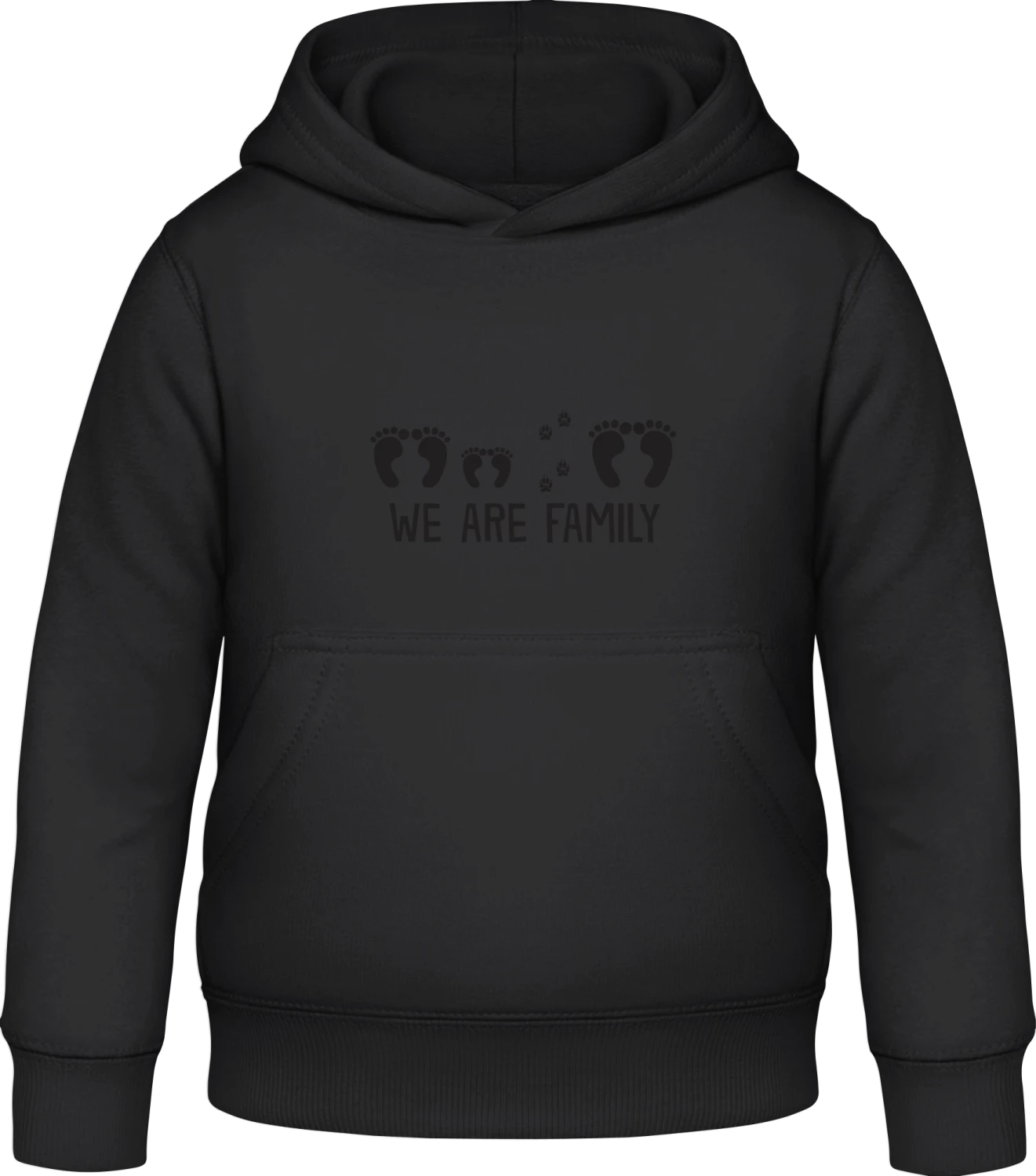 We Are Family - Black Awdis Hoodie Kids - Front