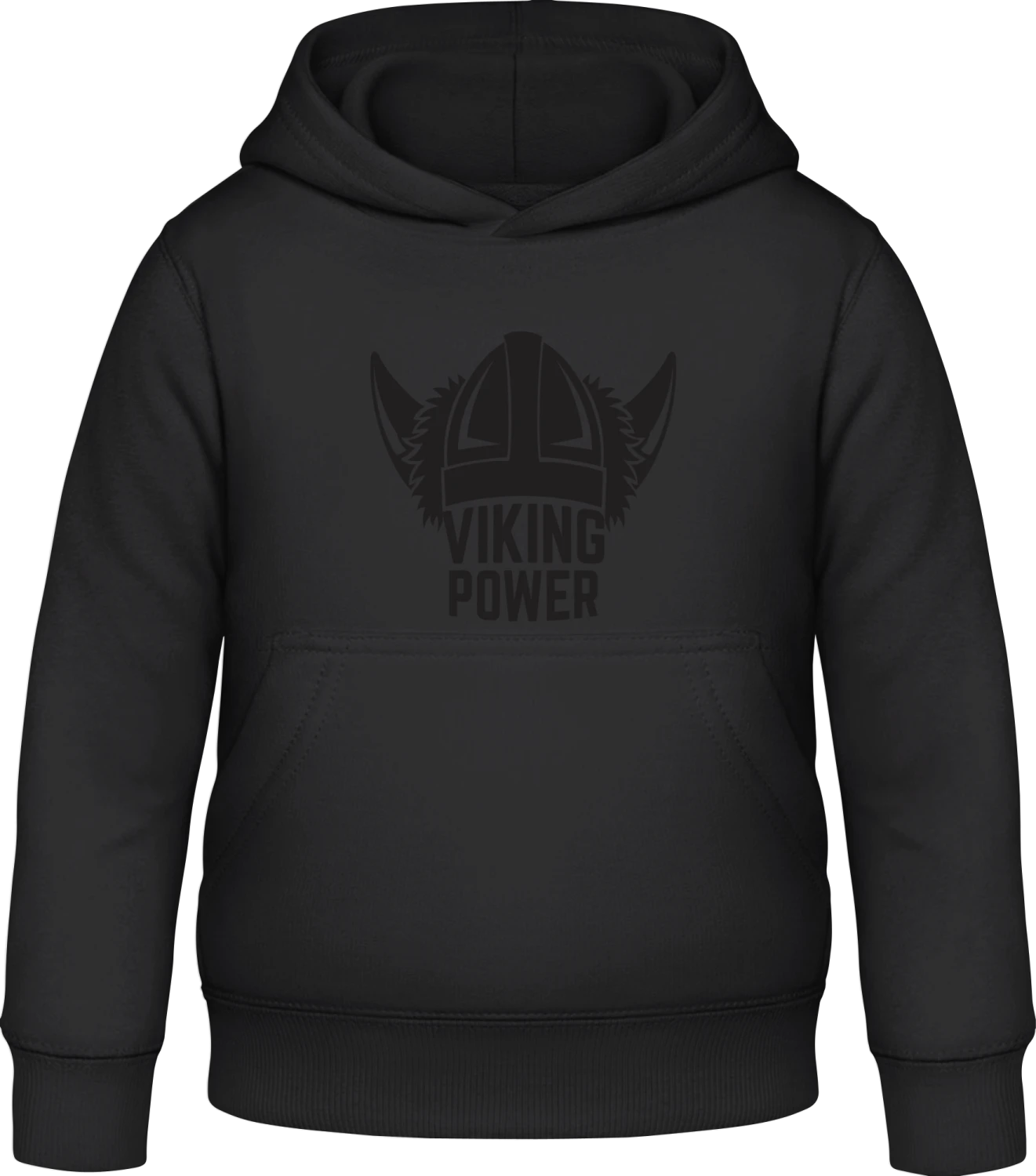 Viking Power - Black Awdis Hoodie Kids - Front