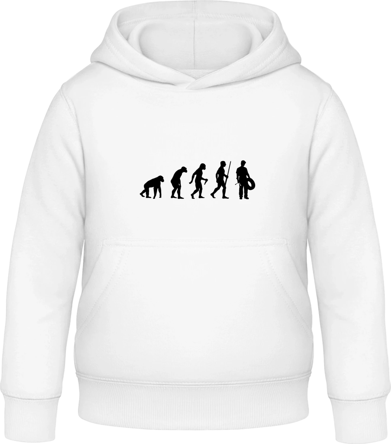 Auto Mechanic Evolution - Arctic white Awdis Hoodie Kids - Front