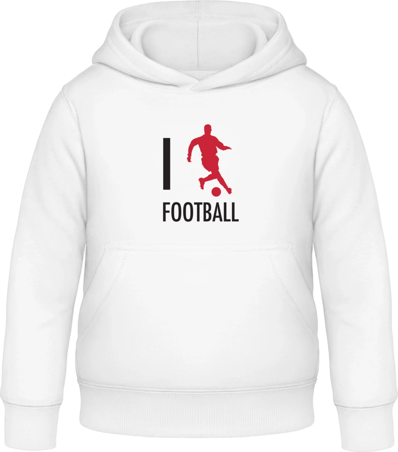 I Heart Football - Arctic white Awdis Hoodie Kids - Front