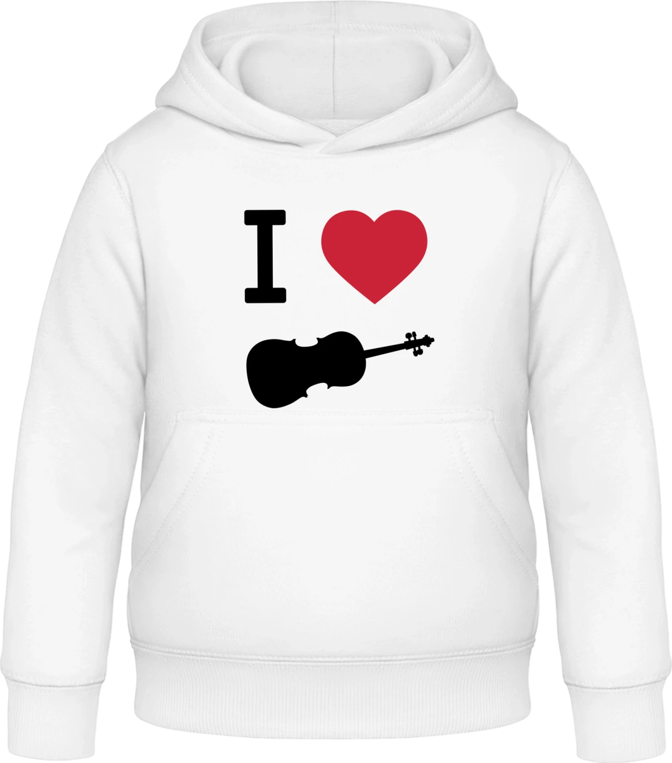 I Heart Violin - Arctic white Awdis Hoodie Kids - Front