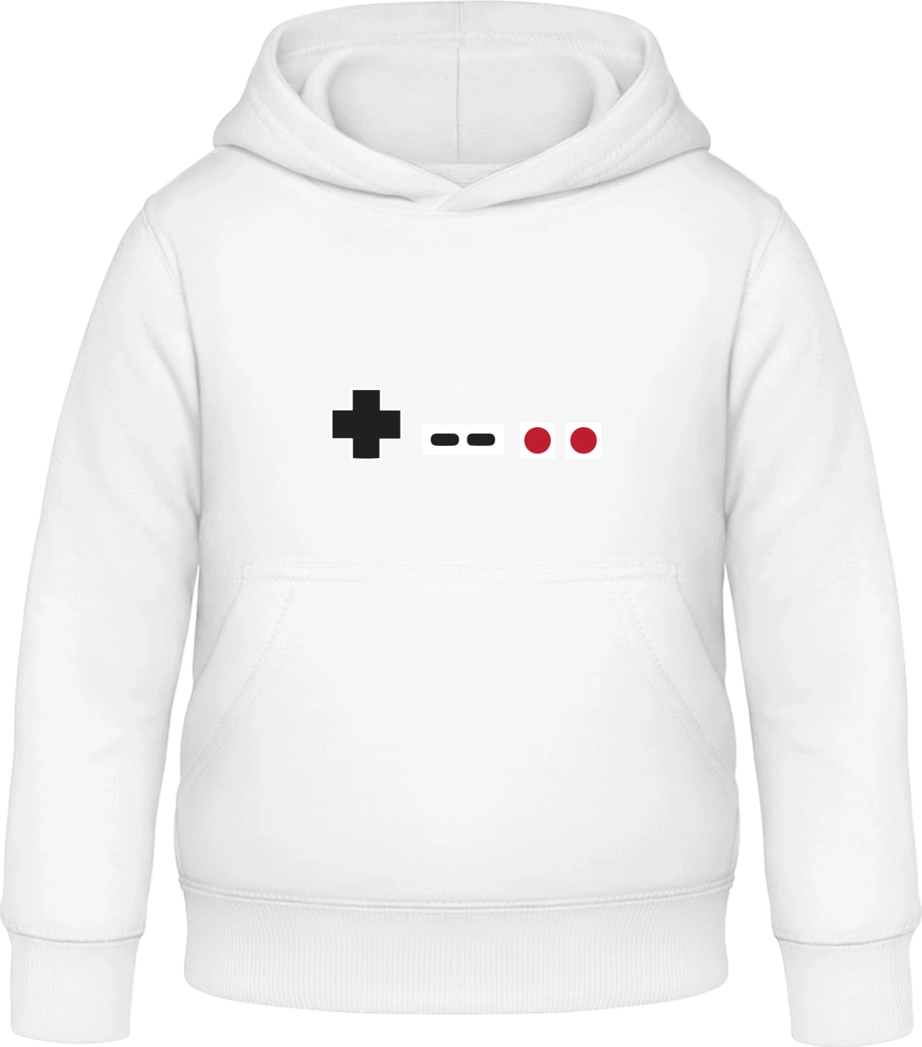 Old School Controller - Arctic white Awdis Hoodie Kids - Front