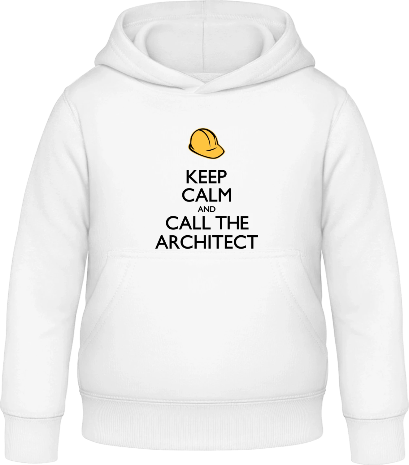 Keep Calm And Call The Architect - Arctic white Awdis Hoodie Kids - Front