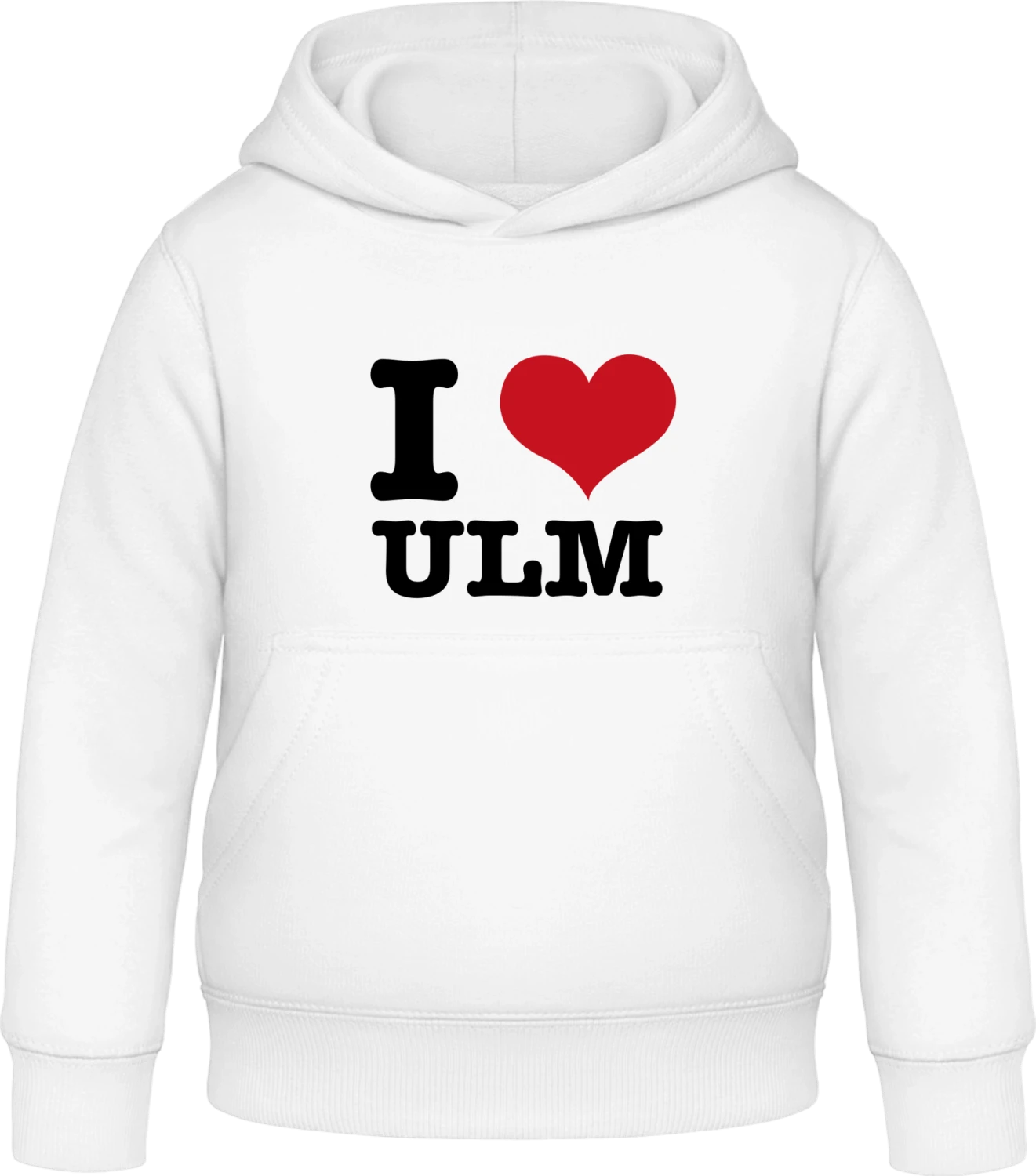 I Love Ulm - Arctic white Awdis Hoodie Kids - Front