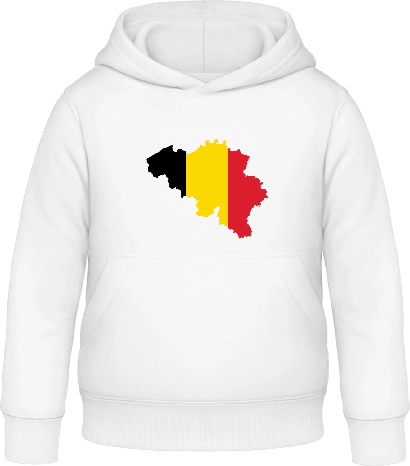 Belgium Map - Arctic white Awdis Hoodie Kids - Front