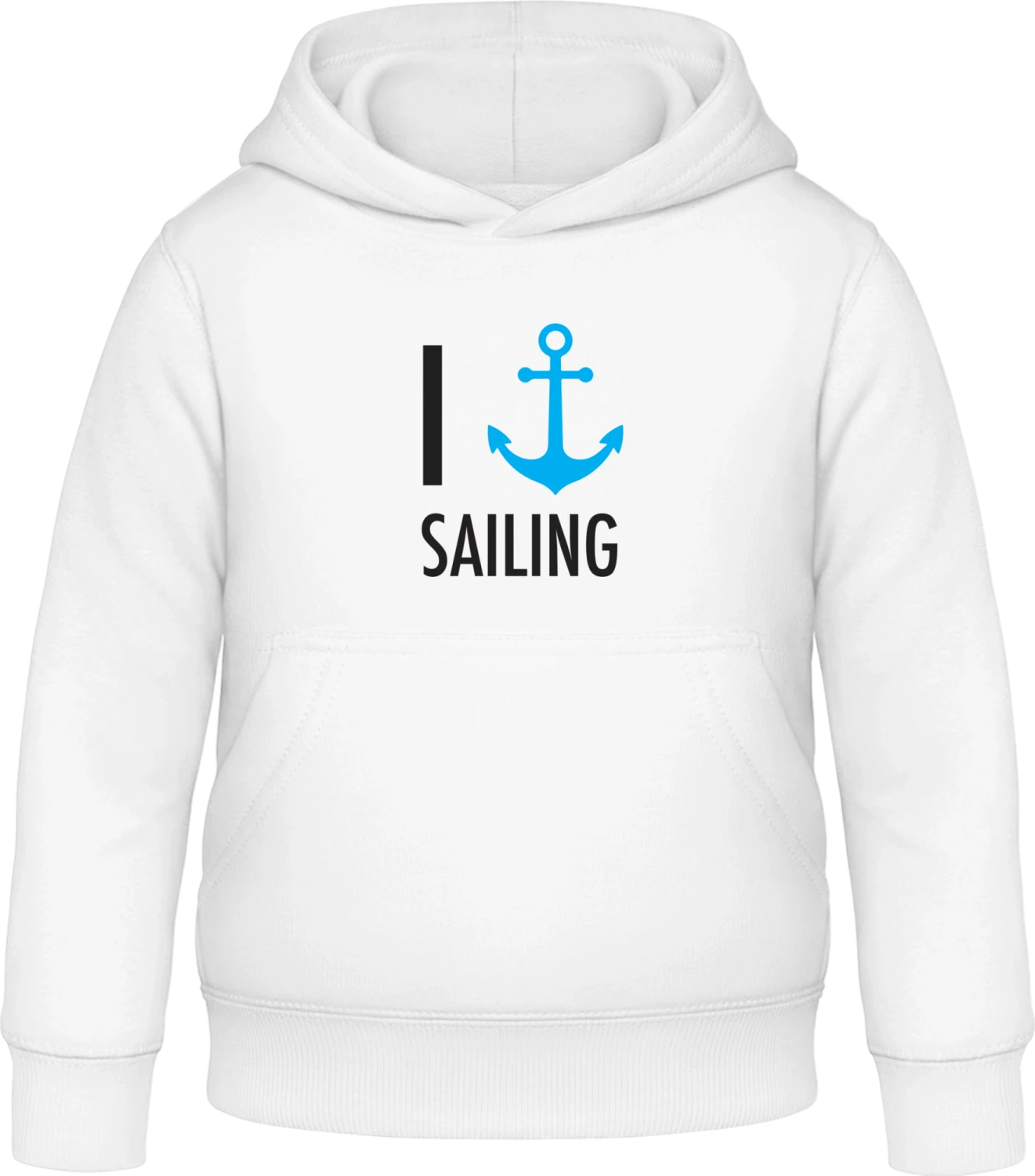 I heart Sailing - Arctic white Awdis Hoodie Kids - Front