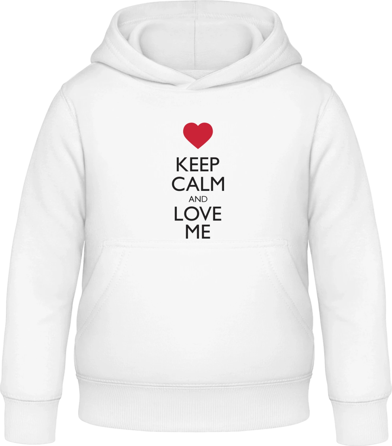 Keep Calm And Love Me - Arctic white Awdis Hoodie Kids - Front