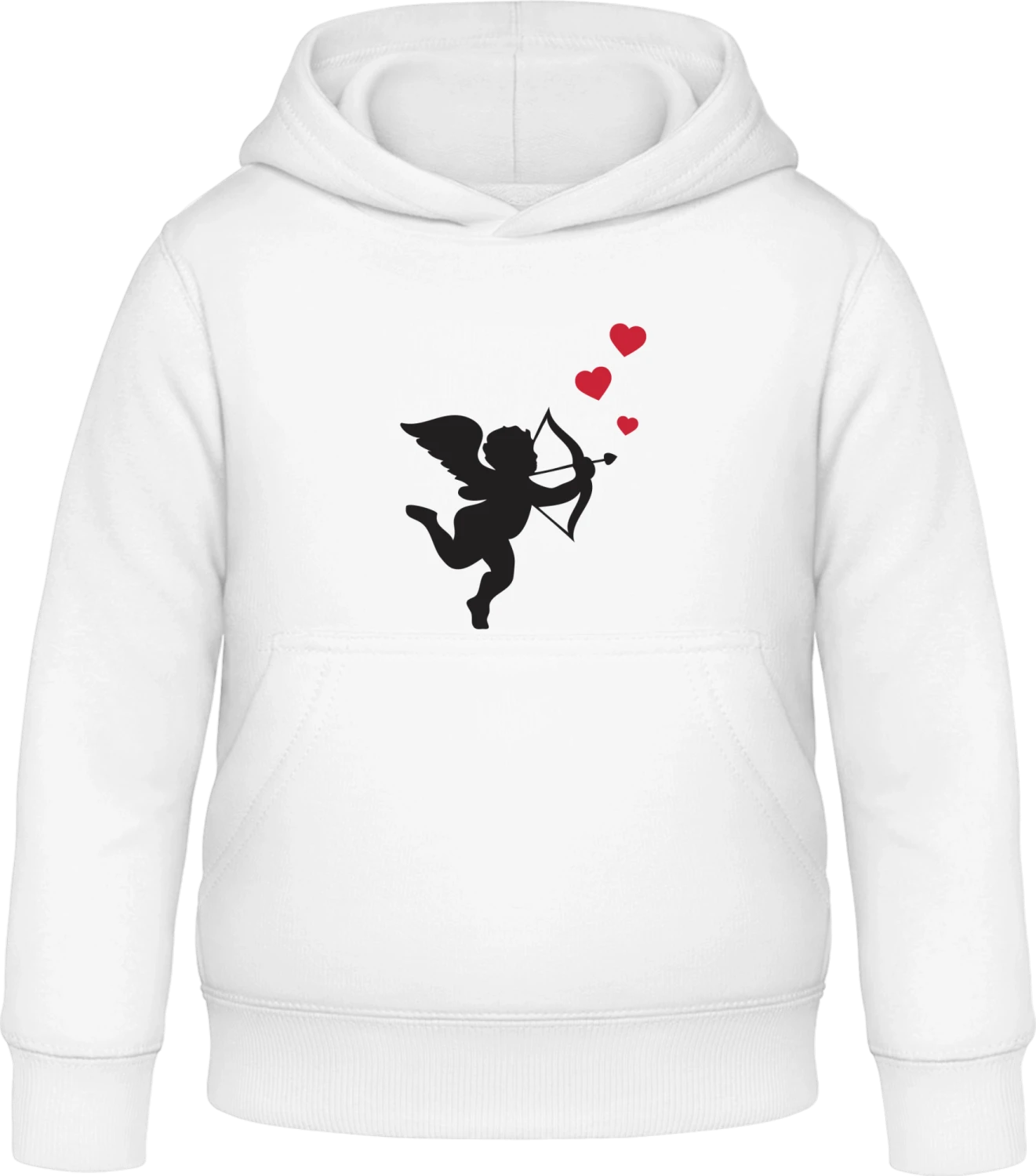 Amor Love Logo - Arctic white Awdis Hoodie Kids - Front