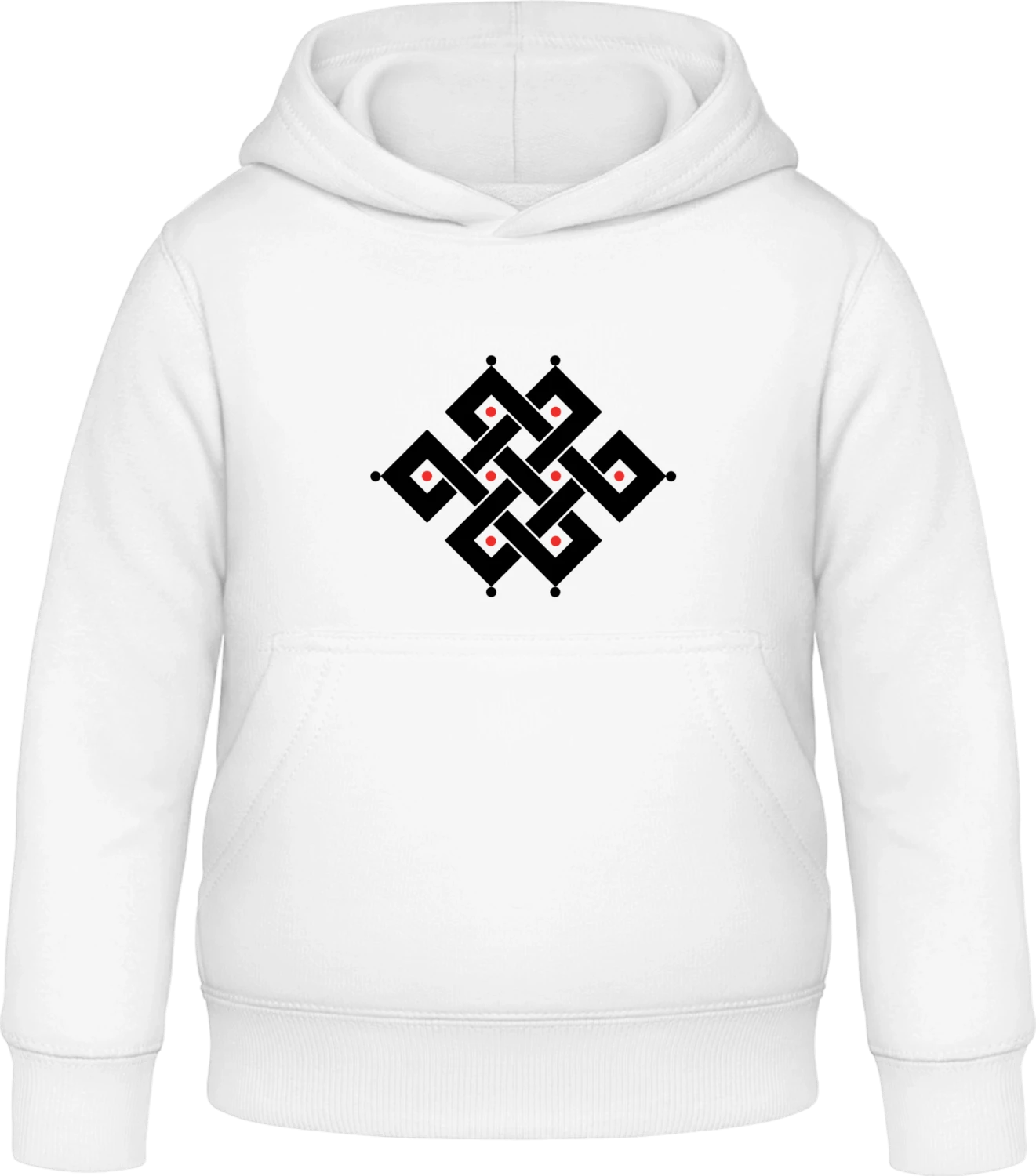 Eternal Knot Buddhism - Arctic white Awdis Hoodie Kids - Front