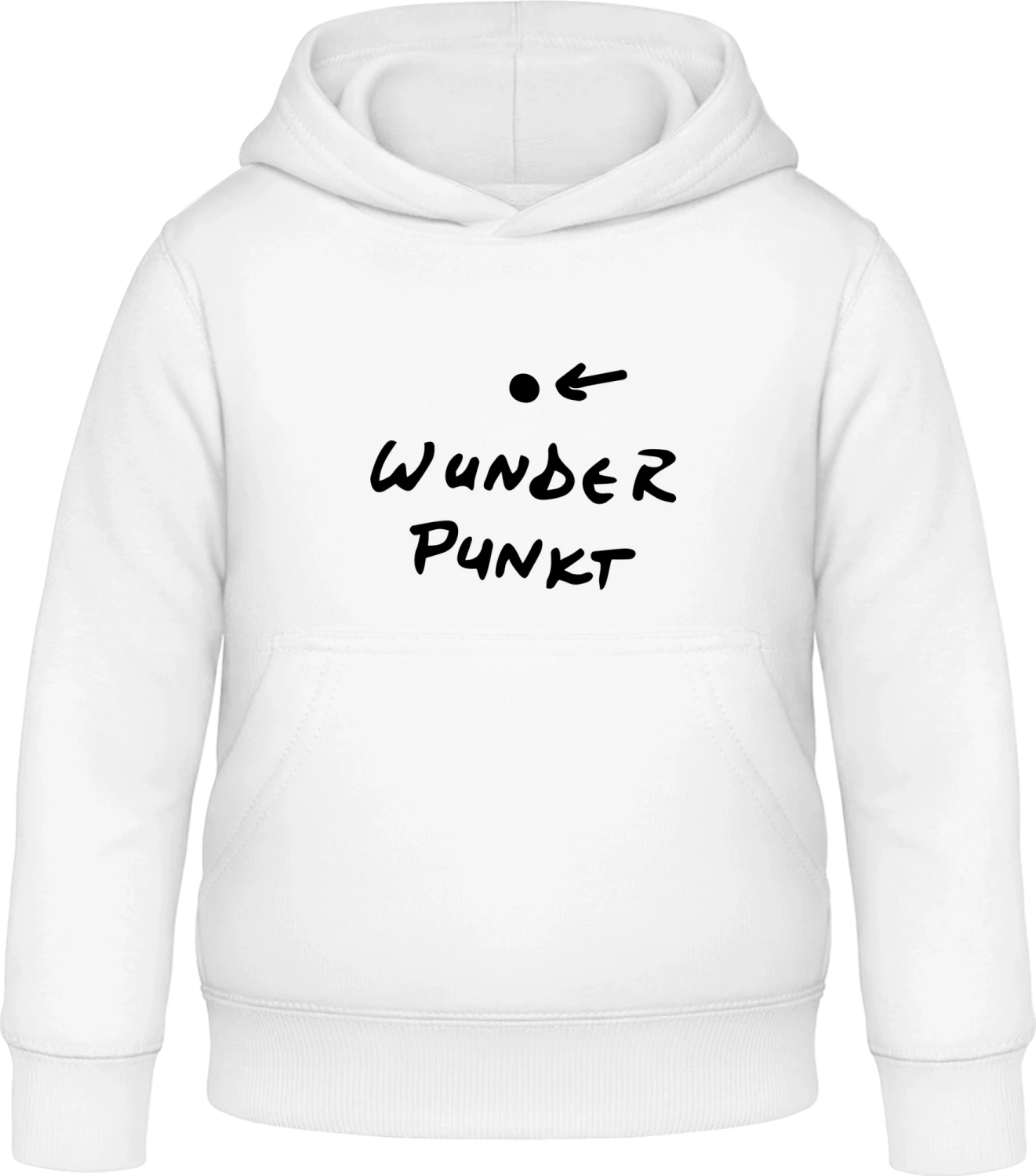 Wunder Punkt - Arctic white Awdis Hoodie Kids - Front