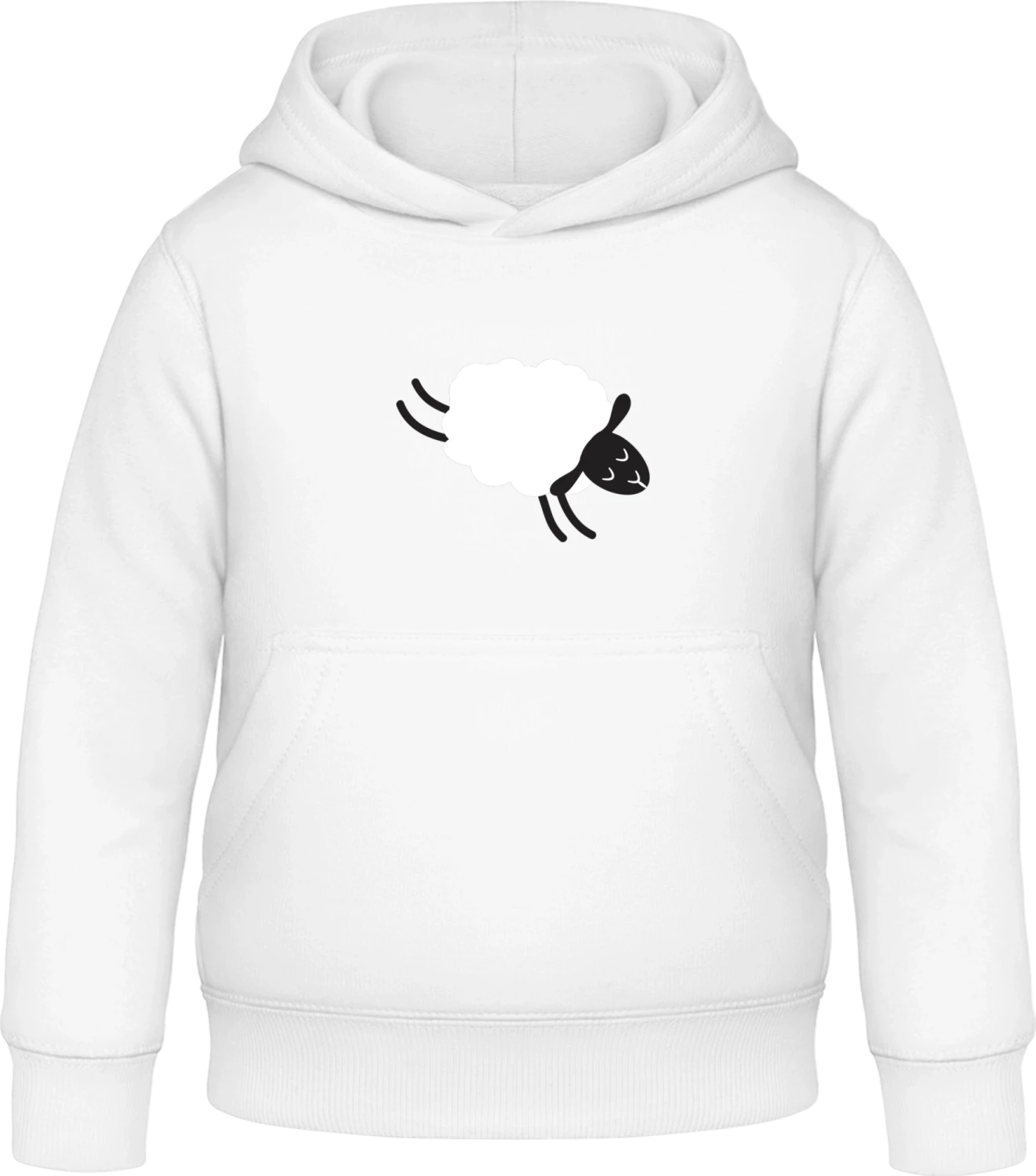 Jumping Sheep - Arctic white Awdis Hoodie Kids - Front