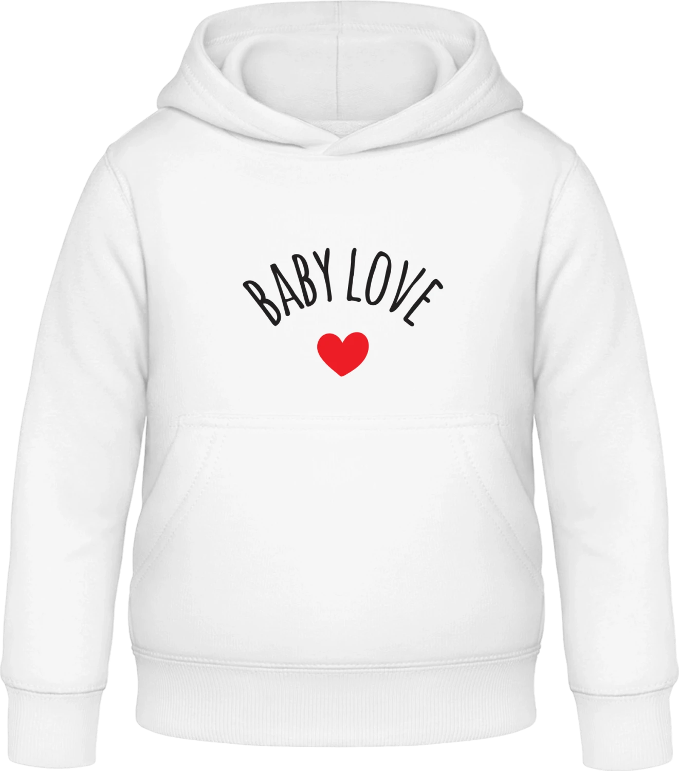 Baby Love Heart - Arctic white Awdis Hoodie Kids - Front