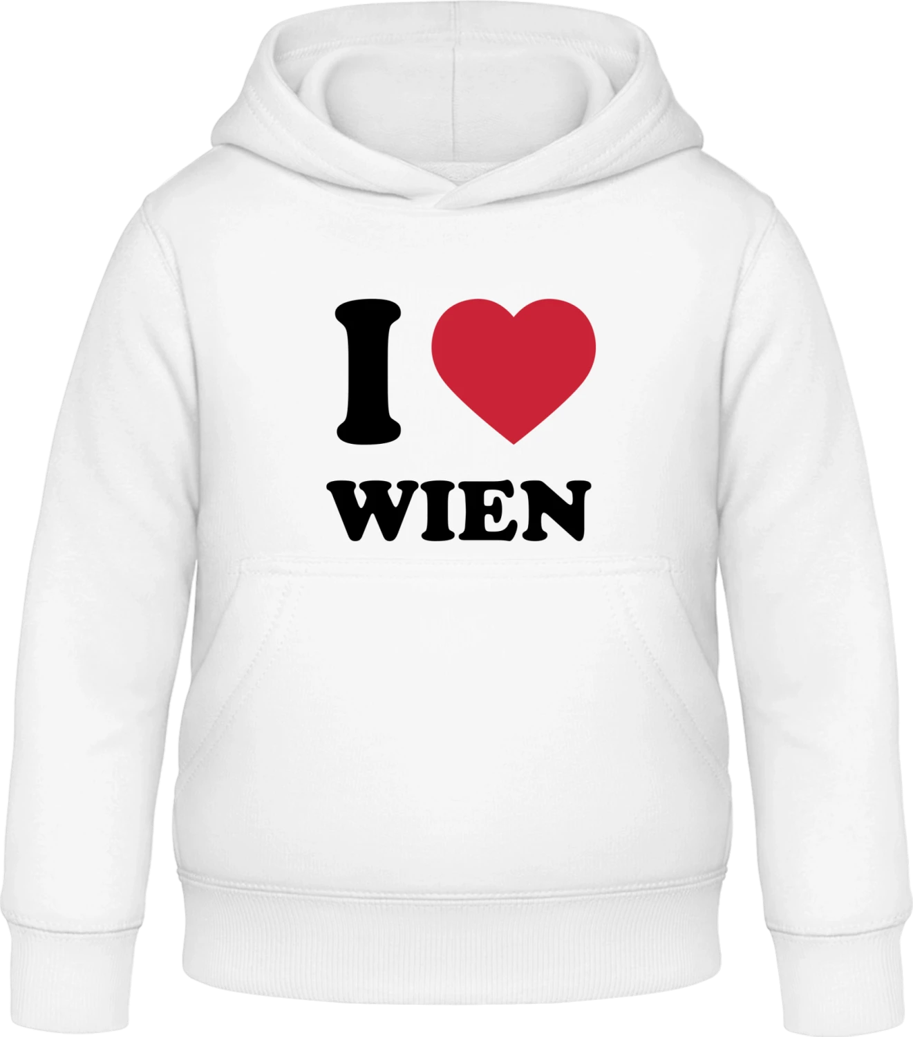 I Love Wien - Arctic white Awdis Hoodie Kids - Front