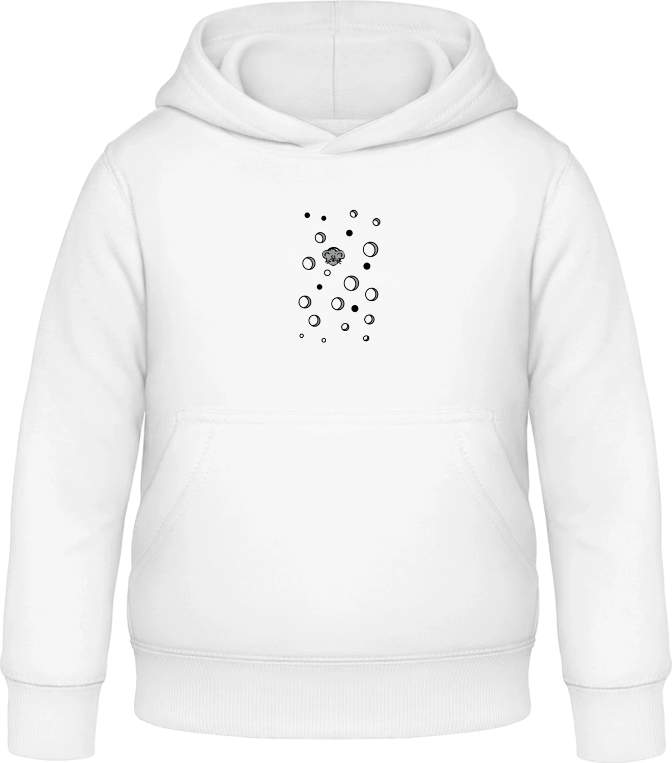 Mouse Hiding In Cheese - Arctic white Awdis Hoodie Kids - Front