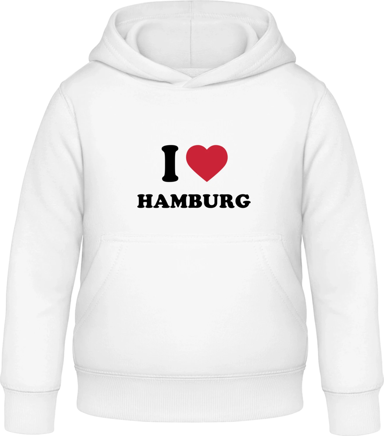 I Love Heart Hamburg - Arctic white Awdis Hoodie Kids - Front