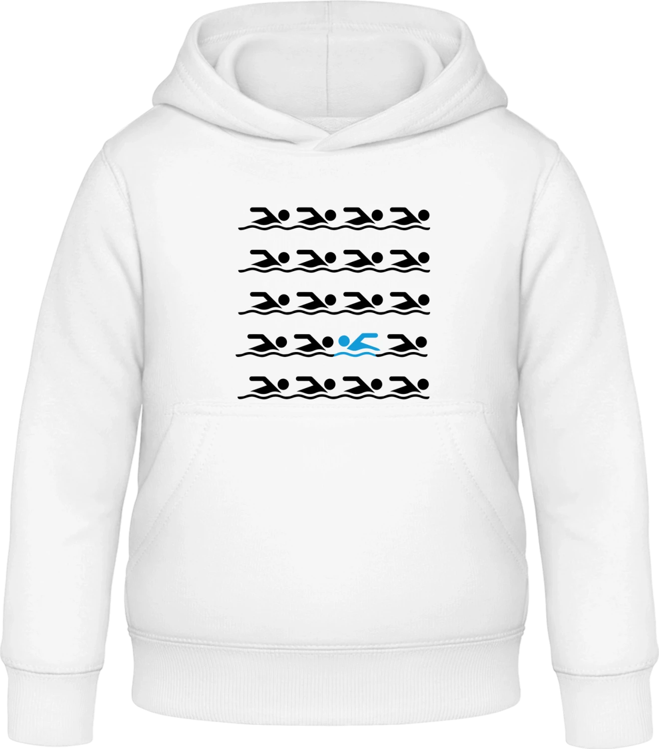 Swimming Different - Arctic white Awdis Hoodie Kids - Front