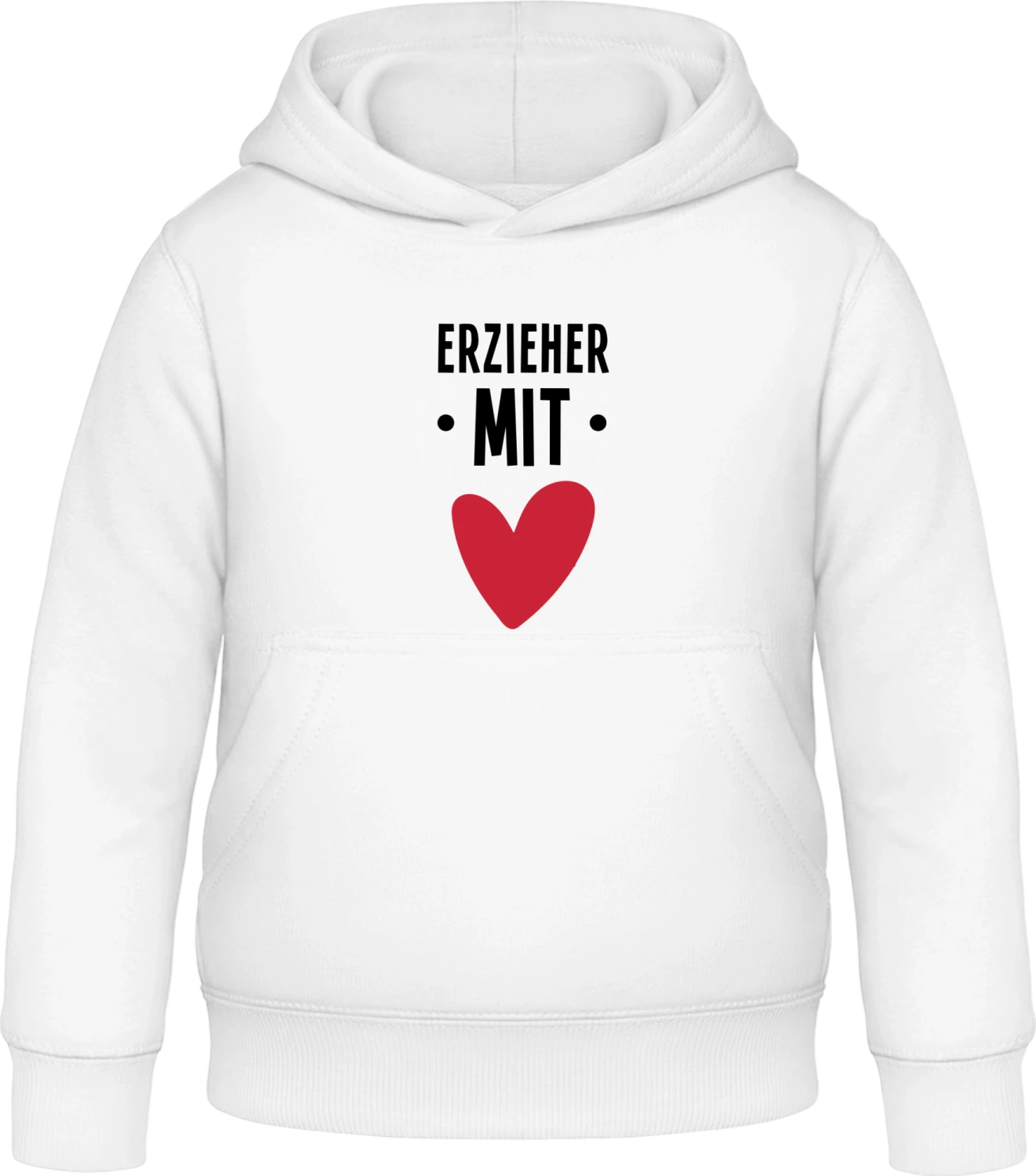 Erzieher mit Herz - Arctic white Awdis Hoodie Kids - Front