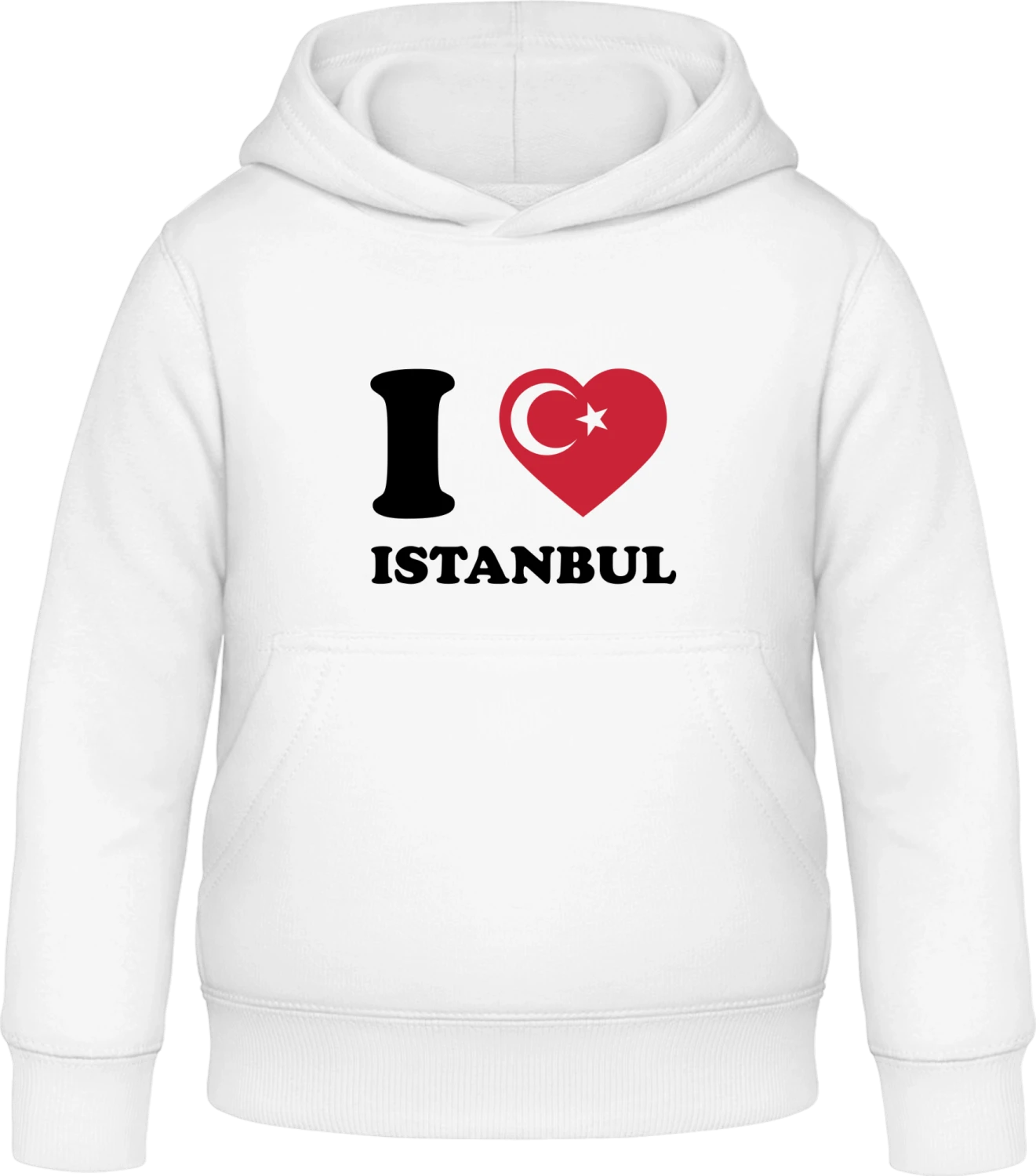 I Love Istanbul - Arctic white Awdis Hoodie Kids - Front