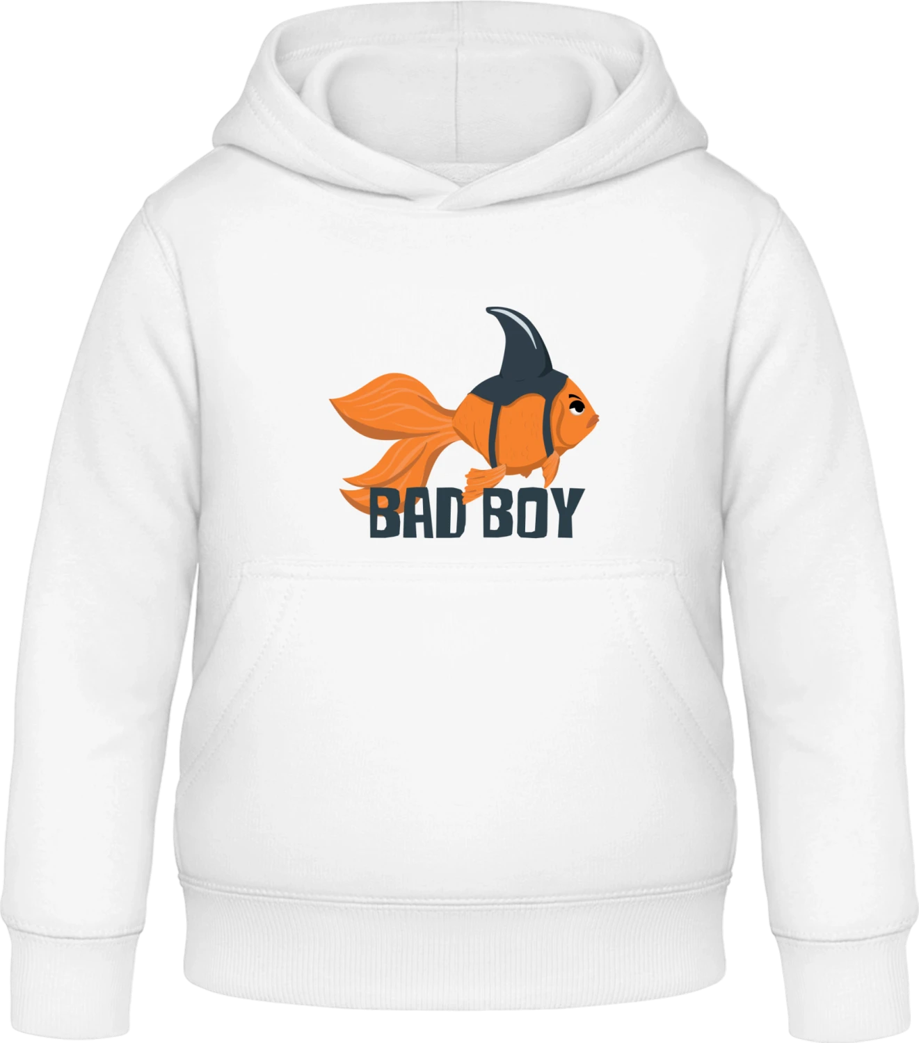 Bad Boy Goldfish - Arctic white Awdis Hoodie Kids - Front