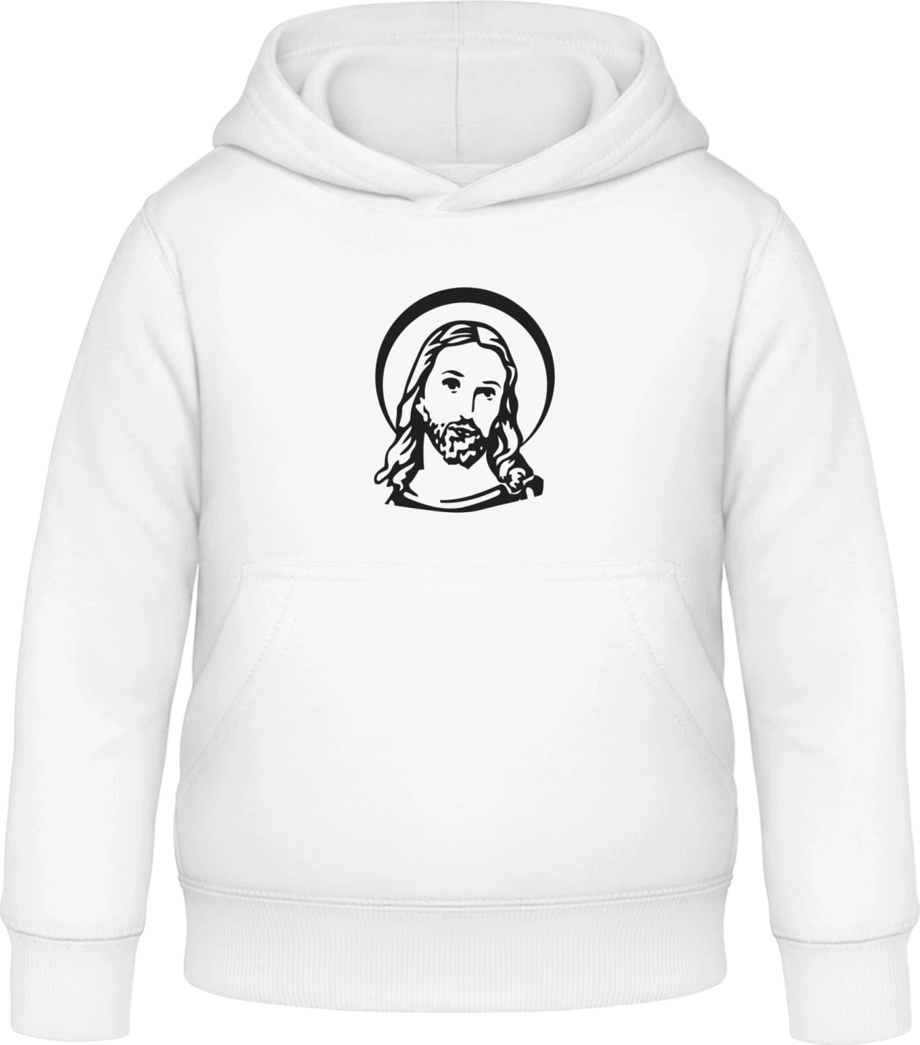 Jesus Icon Symbol - Arctic white Awdis Hoodie Kids - Front