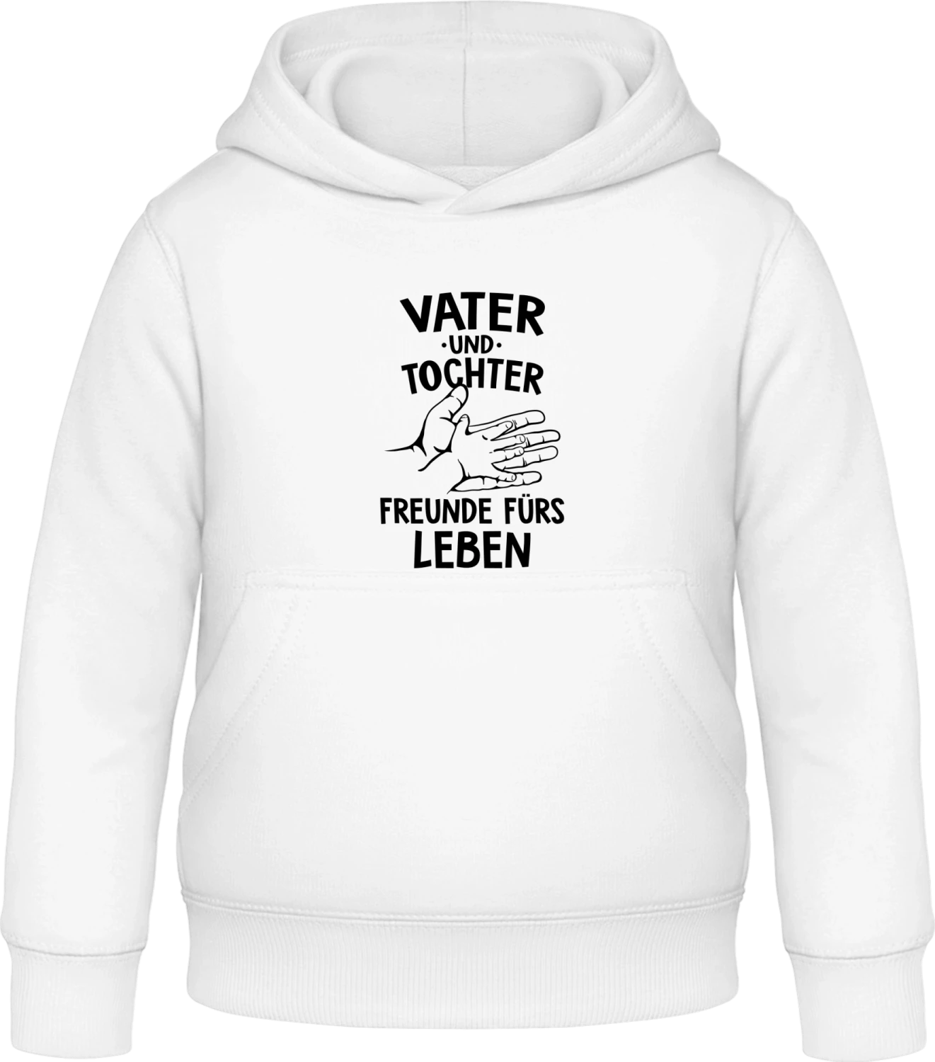 Vater und Tochter Freunde fürs Leben - Arctic white Awdis Hoodie Kids - Front