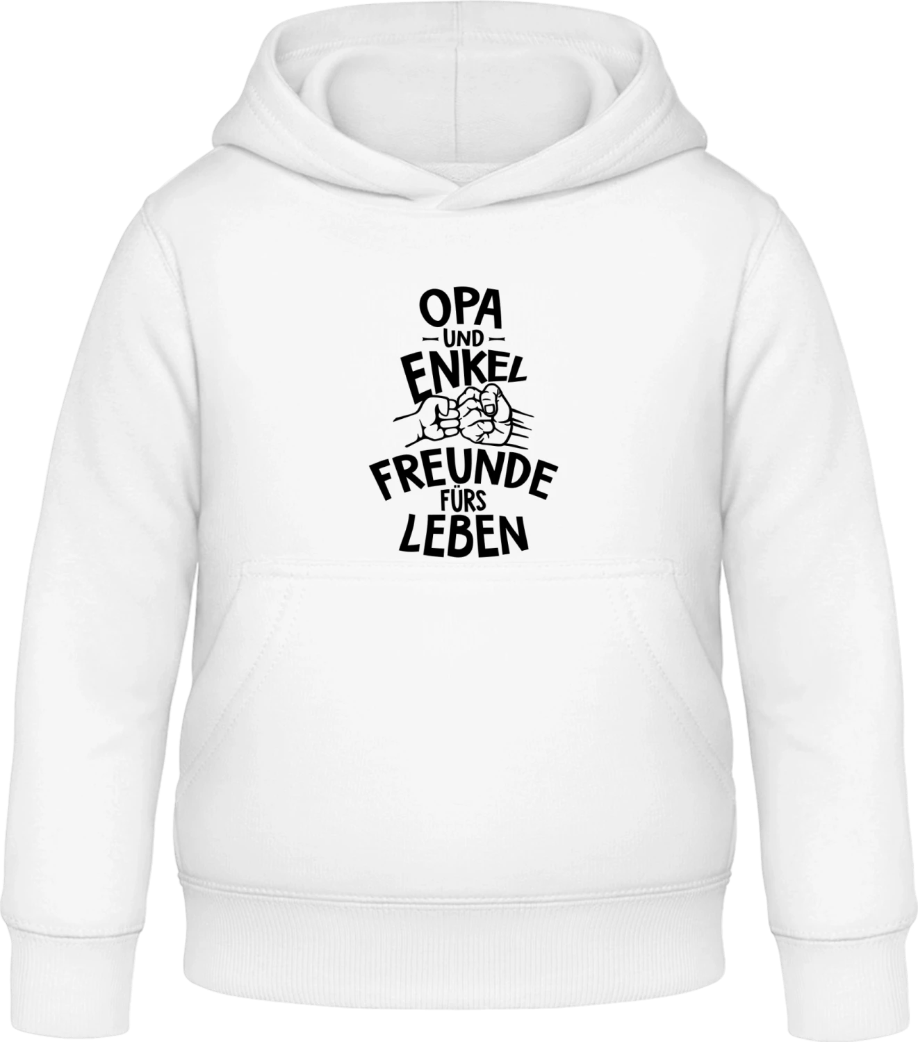 Opa und Enkel Freunde fürs Leben - Arctic white Awdis Hoodie Kids - Front