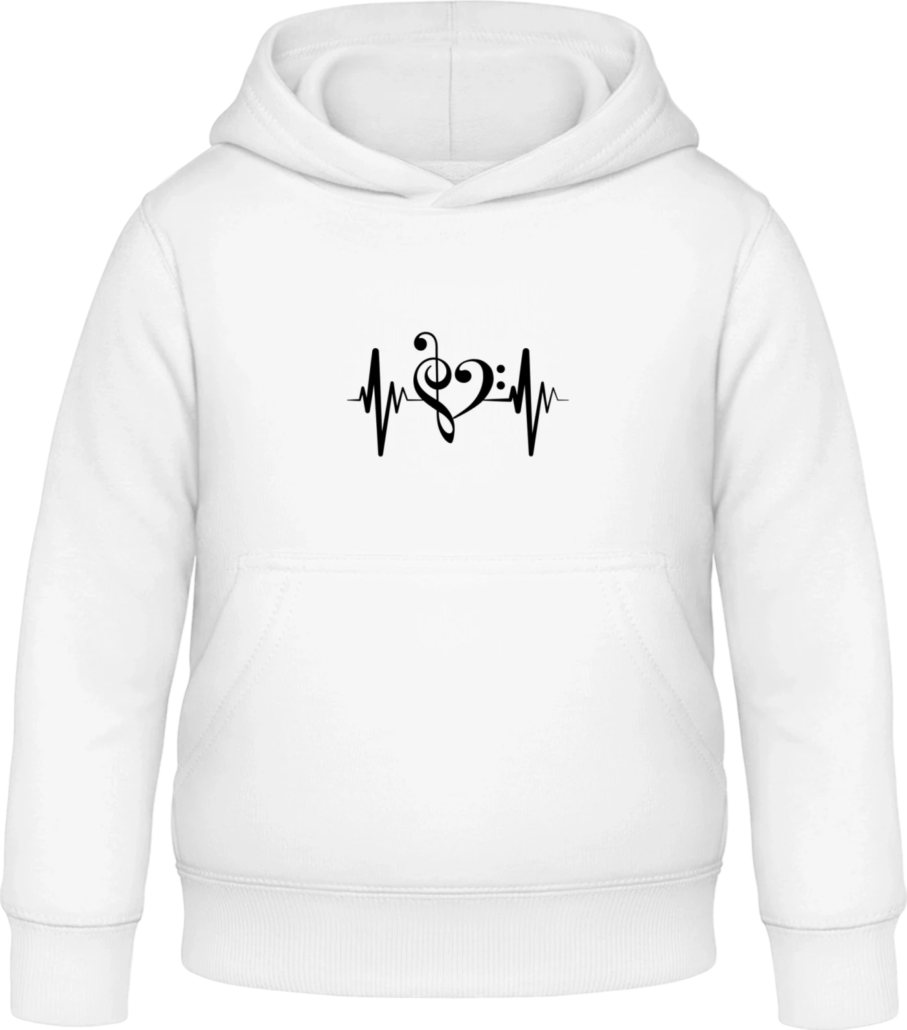 Music Pulse - Arctic white Awdis Hoodie Kids - Front