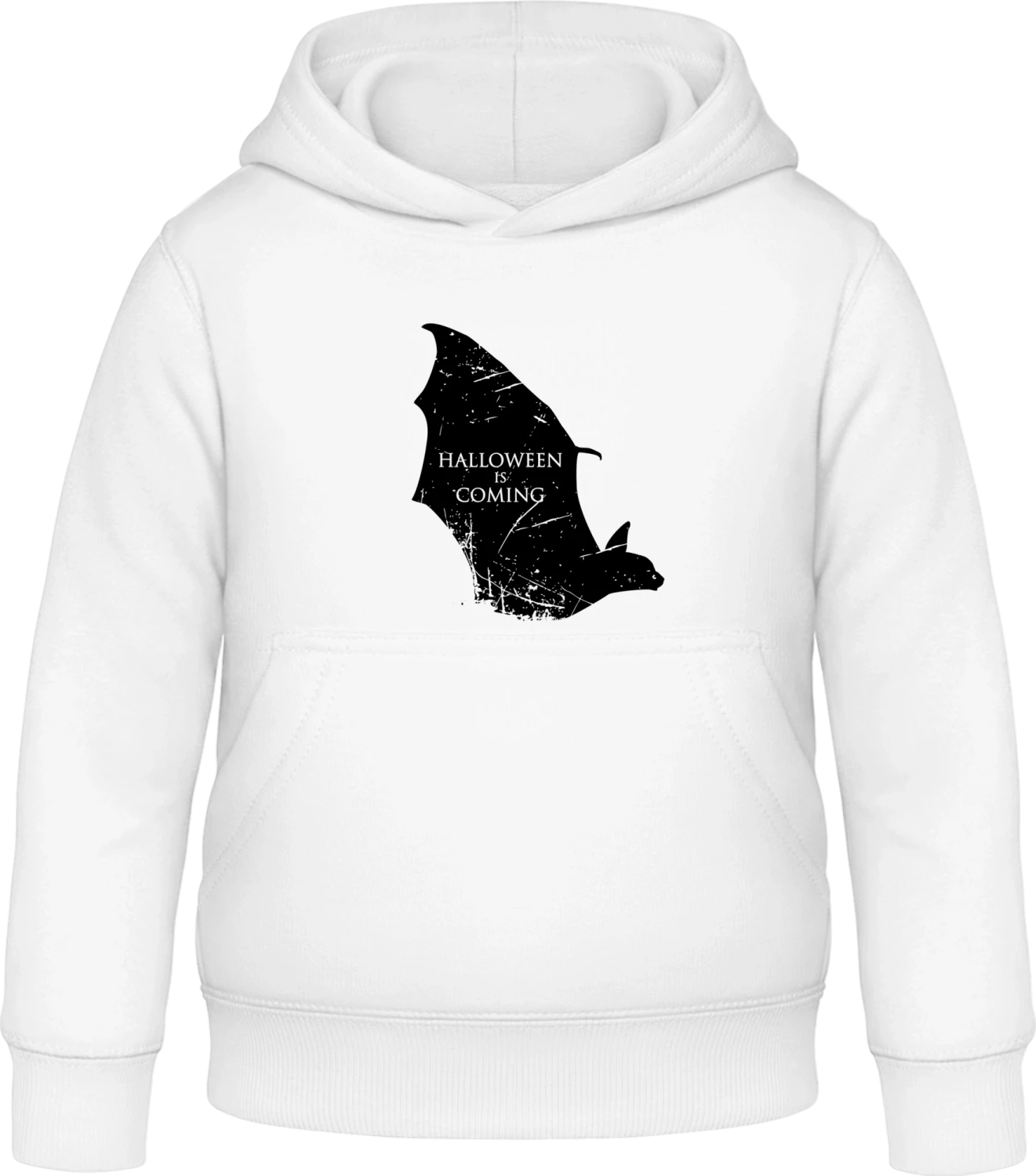 Halloween Is Coming Bat - Arctic white Awdis Hoodie Kids - Front