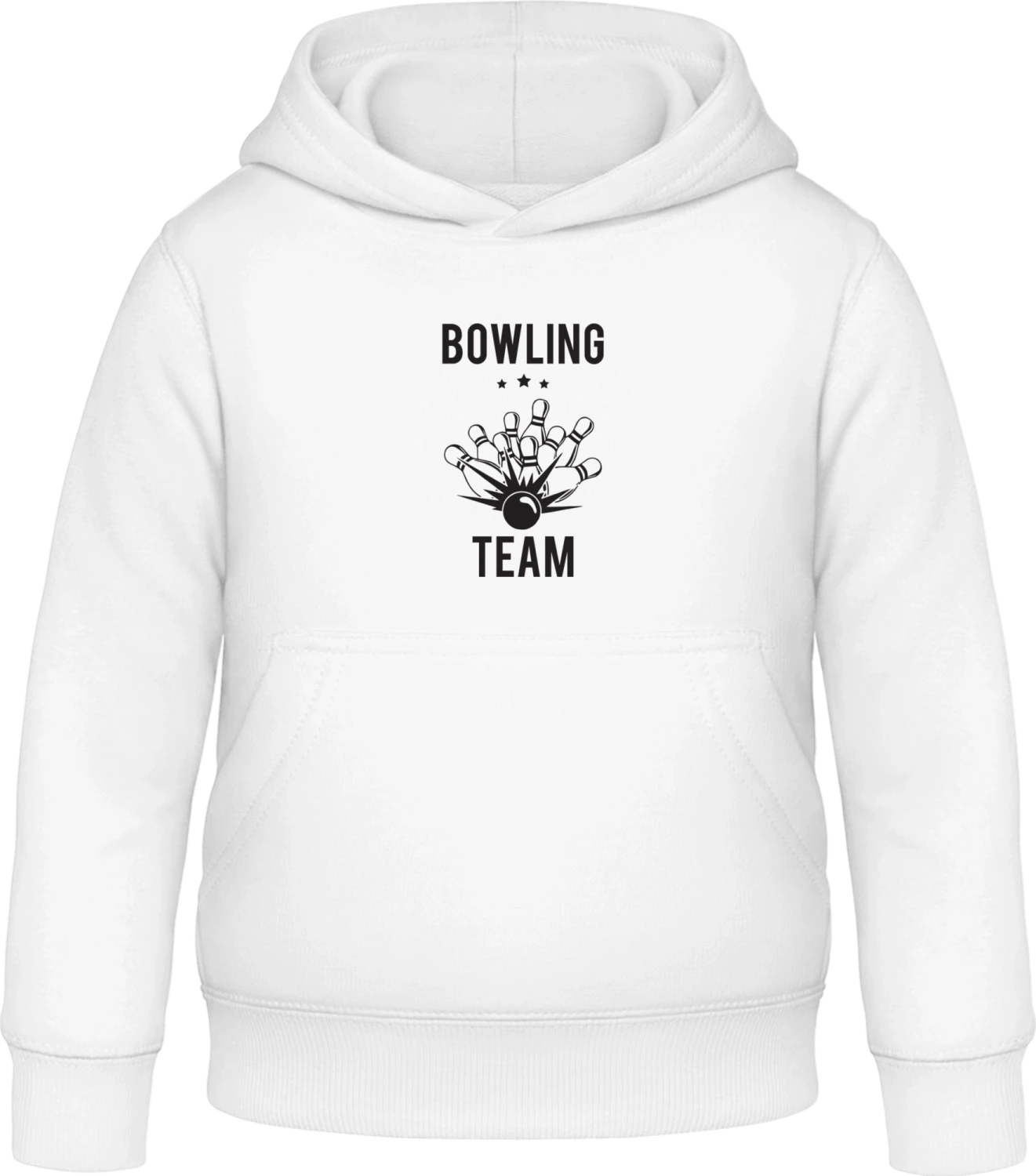 Stars Bowling Team - Arctic white Awdis Hoodie Kids - Front