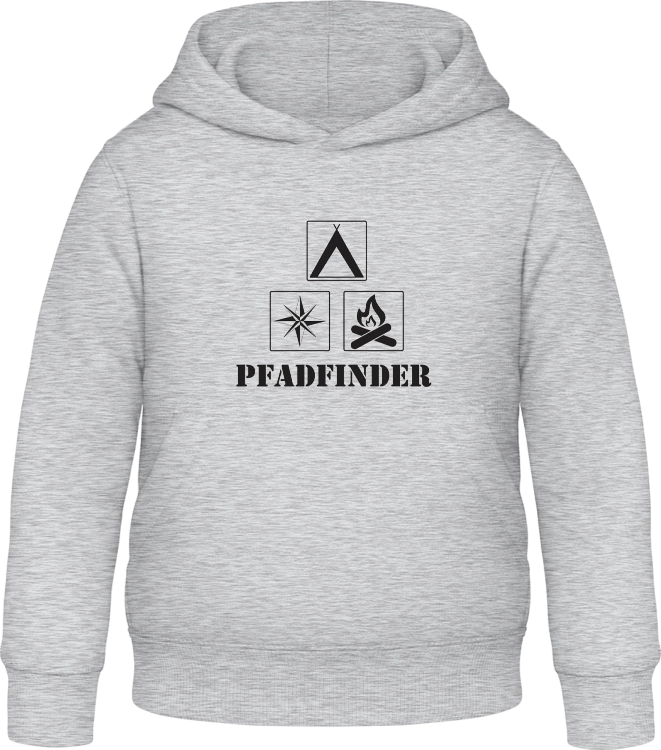 Pfadfinder Werkzeug - Heather Grey Awdis Hoodie Kids - Front