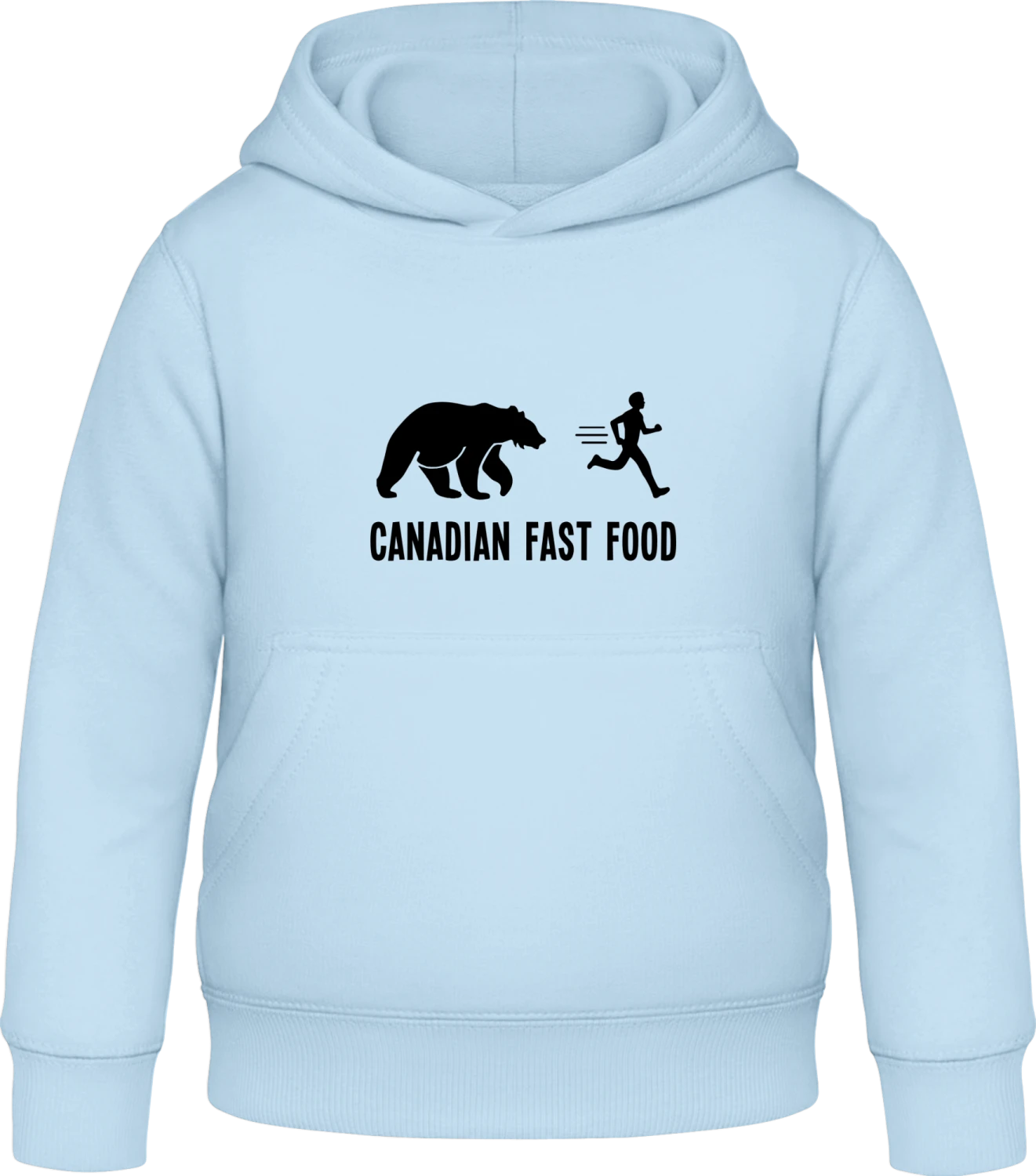 Canadian Fast Food - Sky Blue Awdis Hoodie Kids - Front