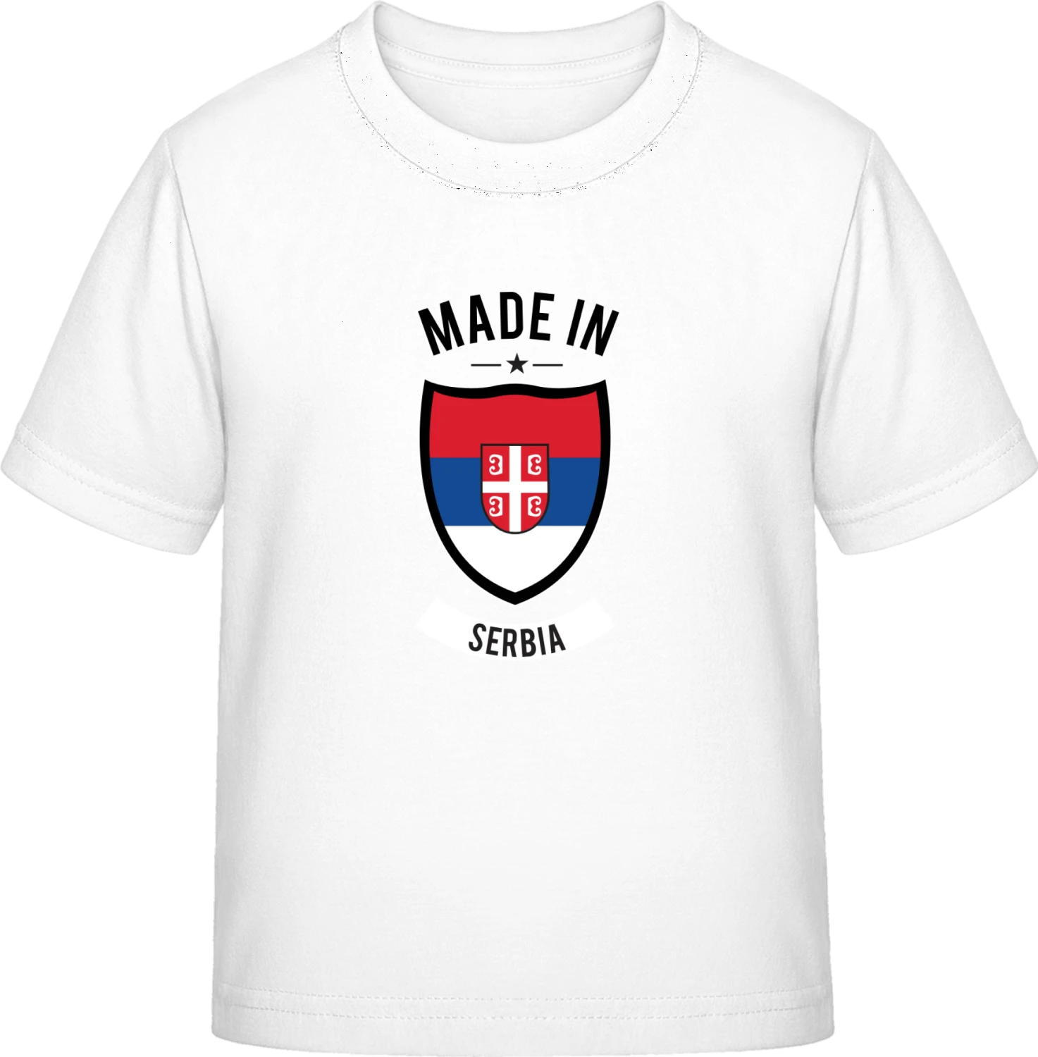 Made in Serbia - White Exact 190 Kids - Front