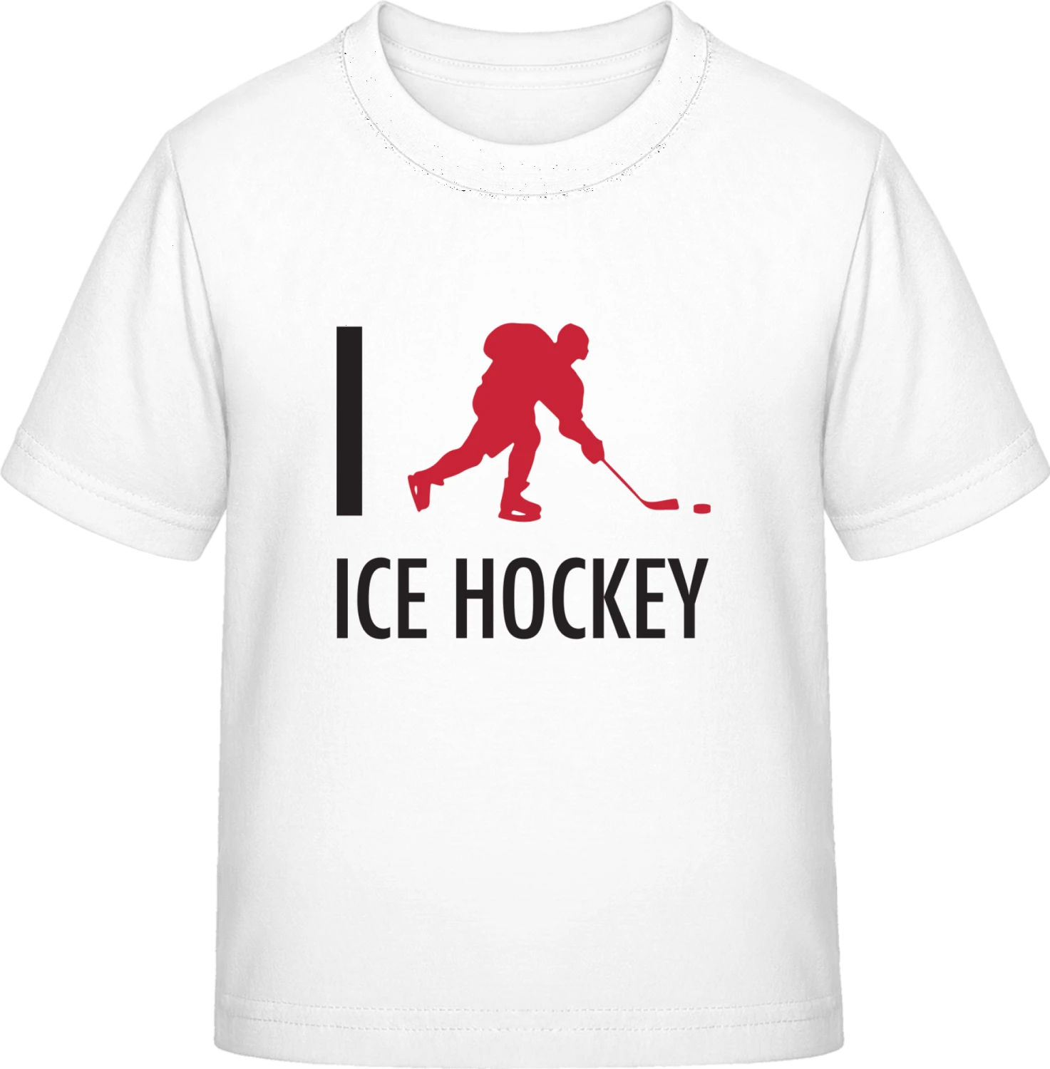 I Love Ice Hockey - White Exact 190 Kids - Front