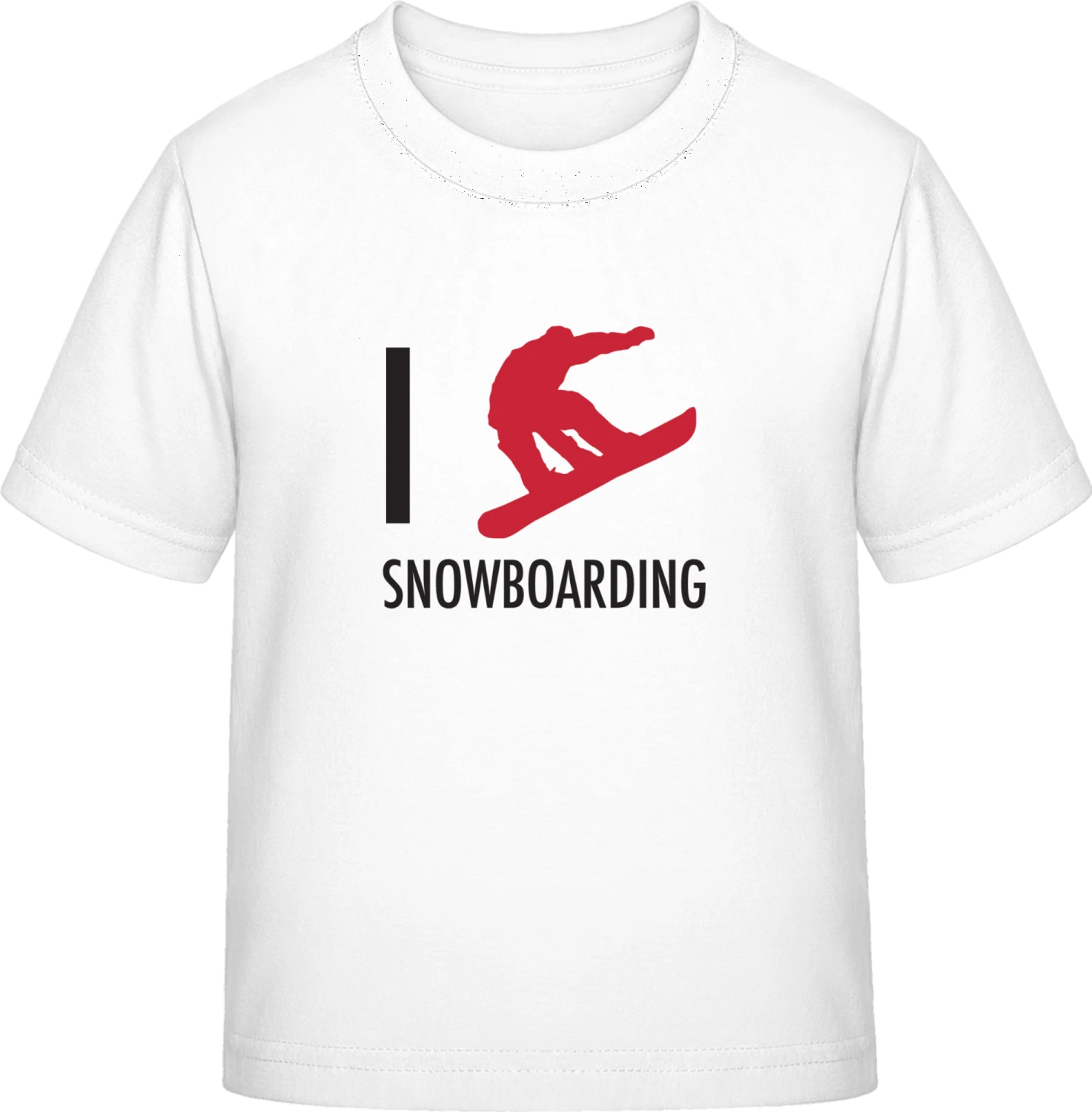 I Heart Snowboarding - White Exact 190 Kids - Front