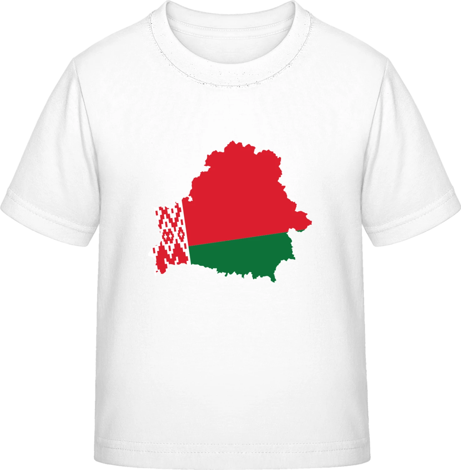 Belarus Map - White Exact 190 Kids - Front