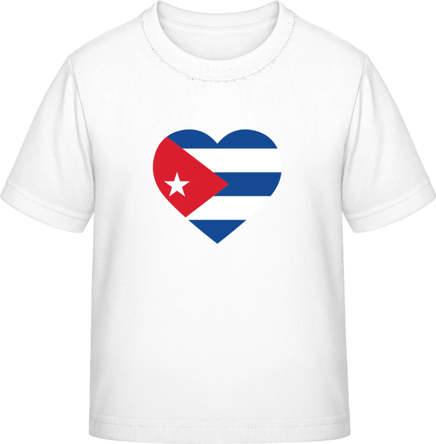 Cuba Heart Flag - White Exact 190 Kids - Front