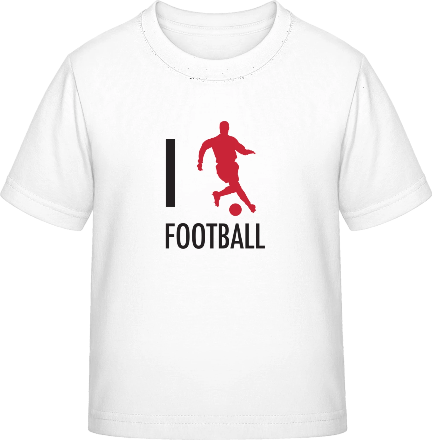 I Heart Football - White Exact 190 Kids - Front