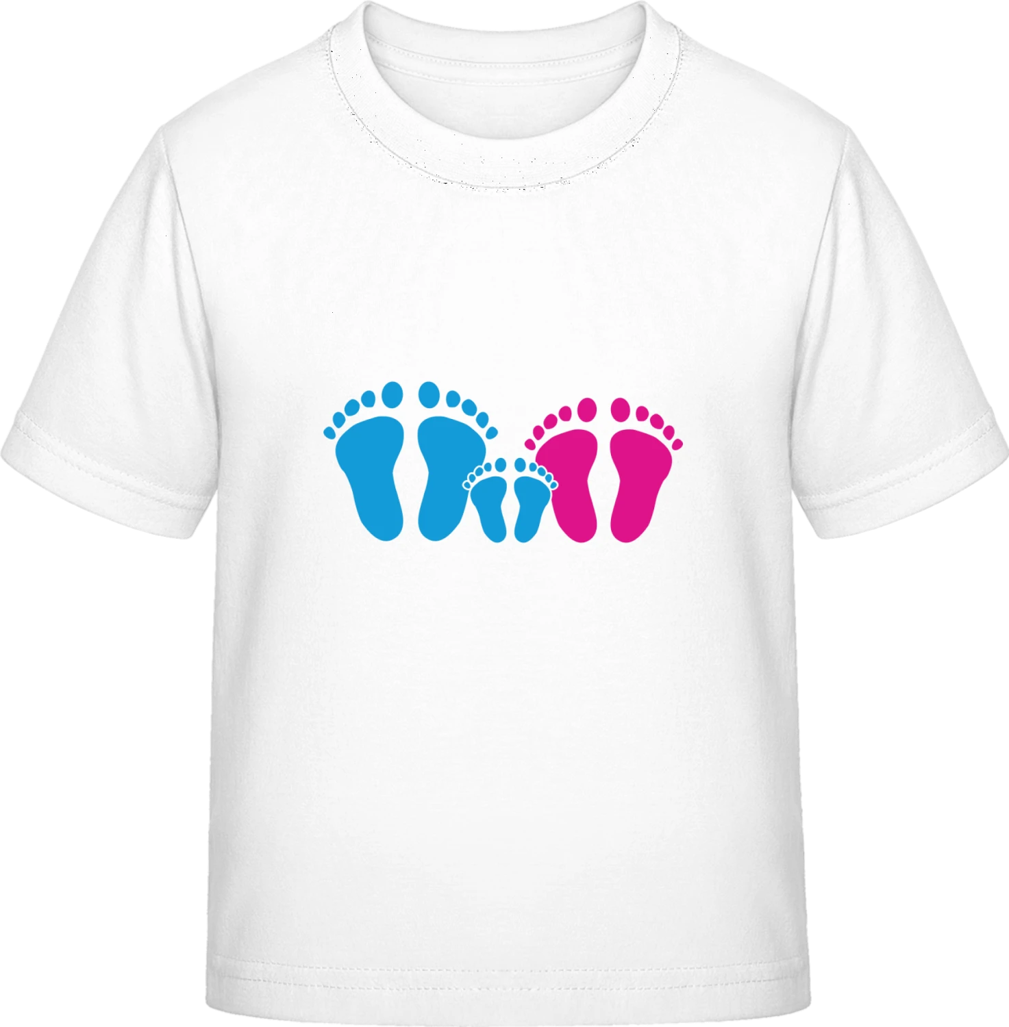 Family Feet Logo - White Exact 190 Kids - Front